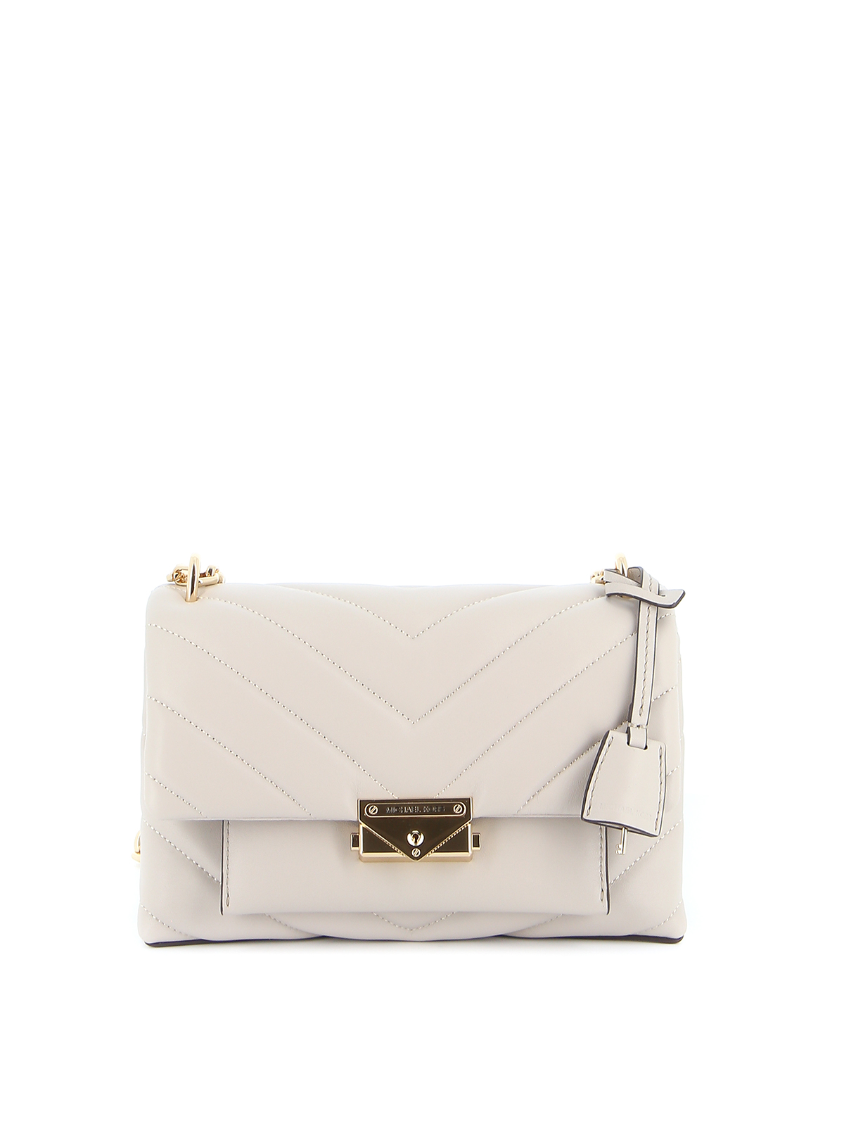 Michael Kors optic white Quilted Cece Medium Convertible Shoulder Bag at  FORZIERI