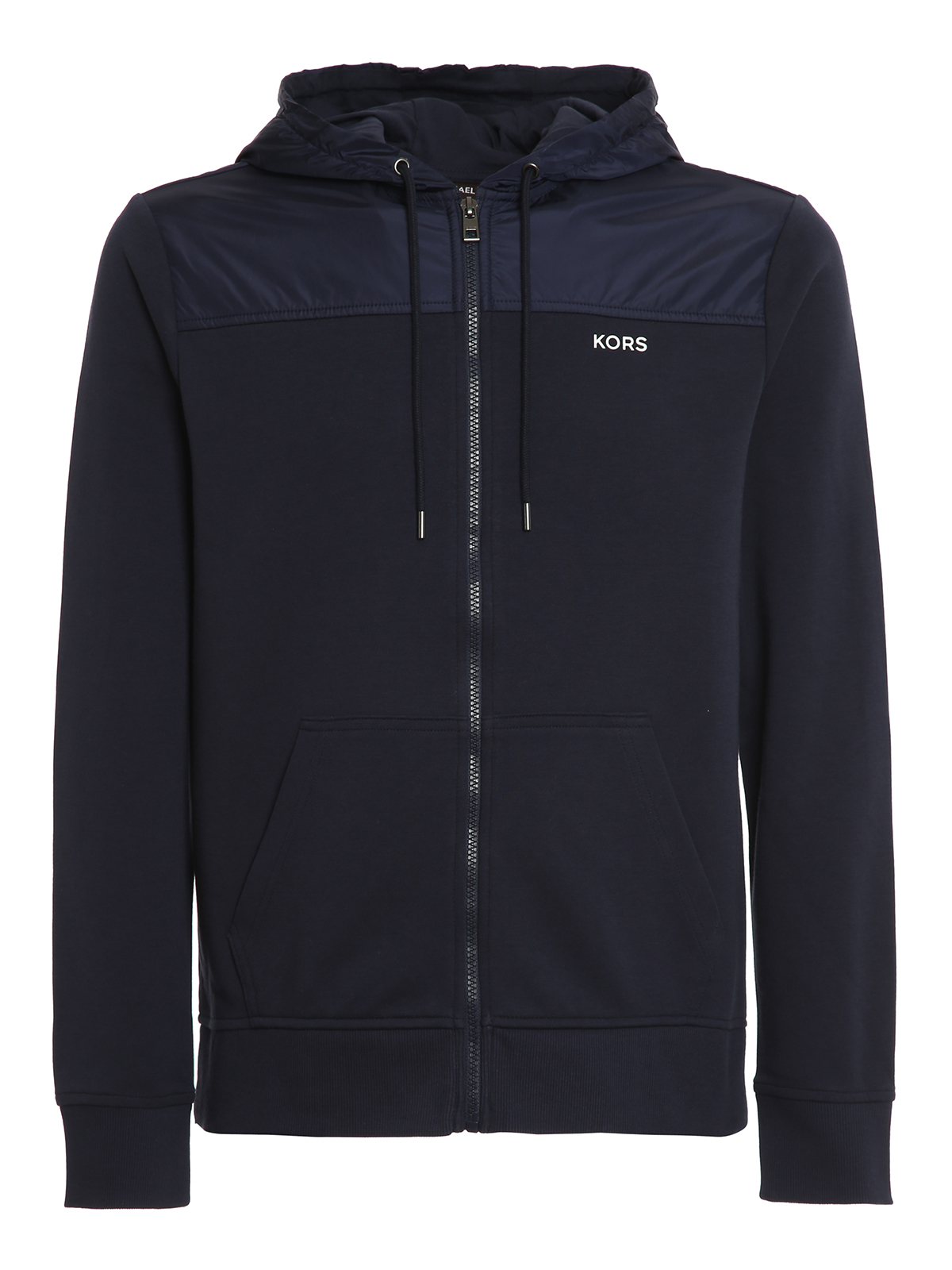 Nylon insert cotton sweatshirt 