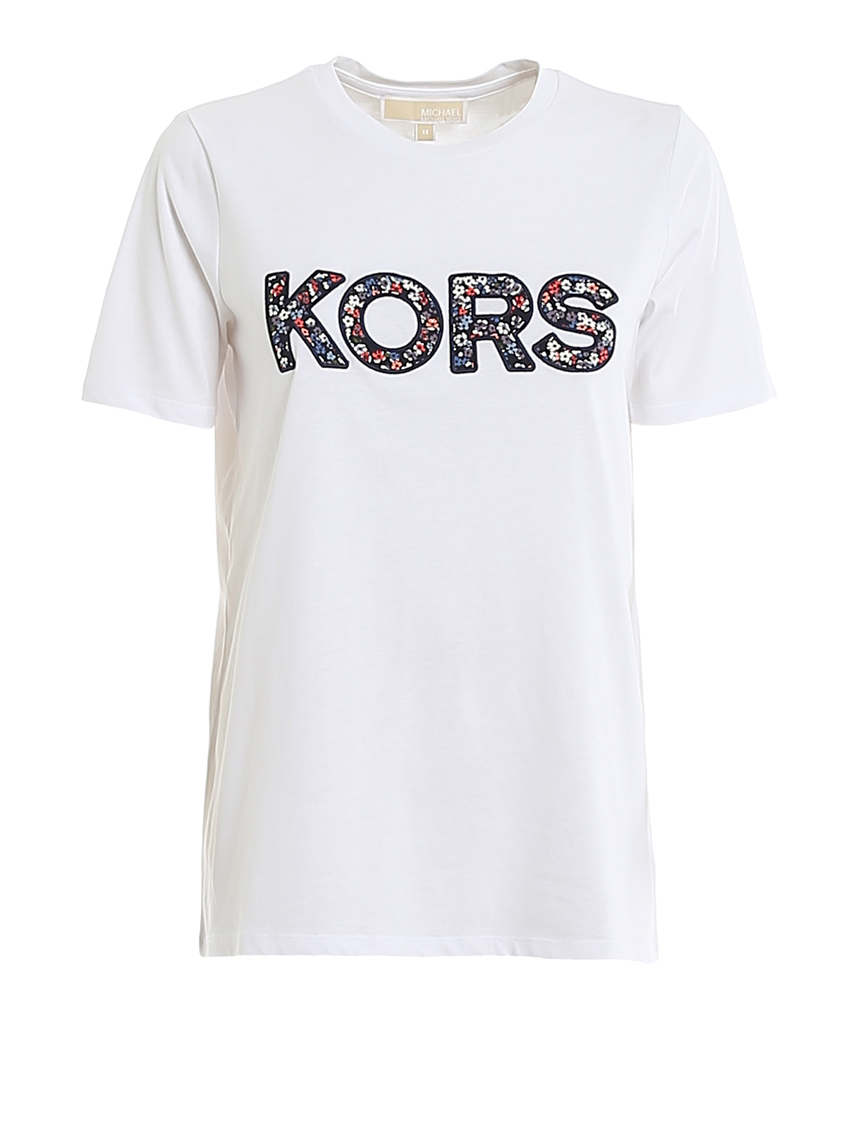 T-shirts Michael Kors - Floral patch logo cotton T-shirt - MS05MJJ97J100