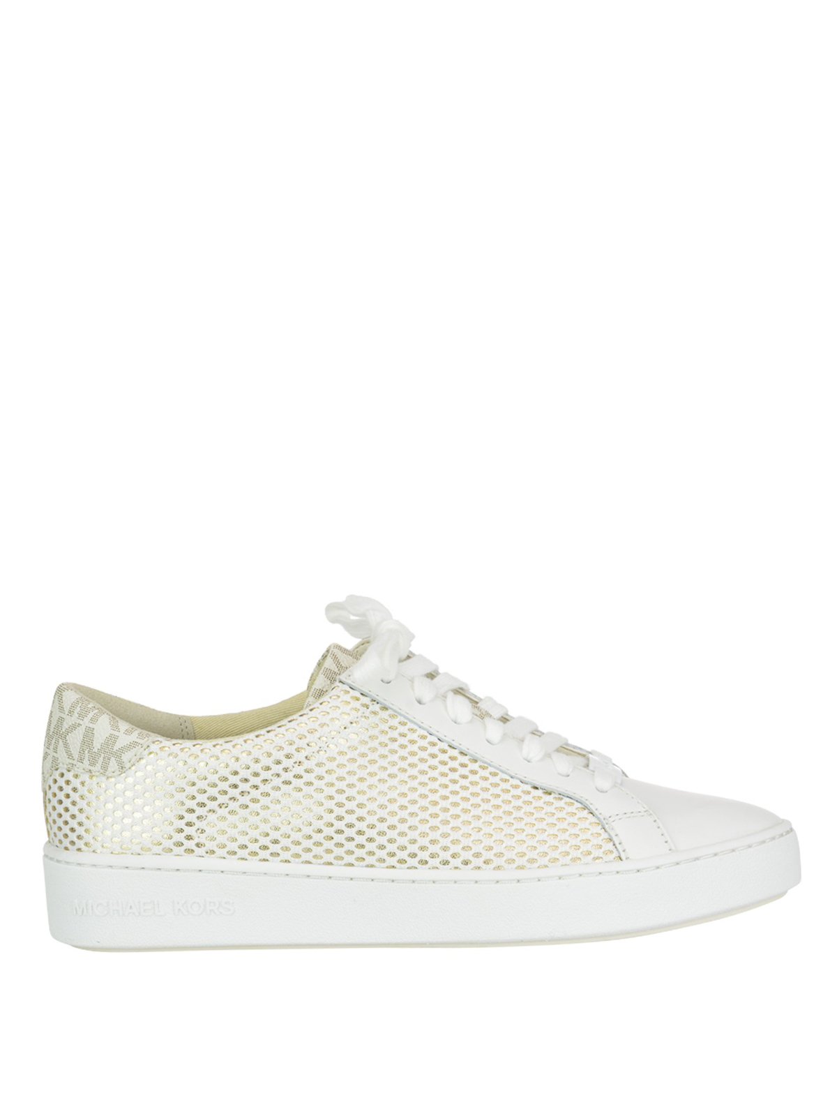 michael kors trainers white and gold