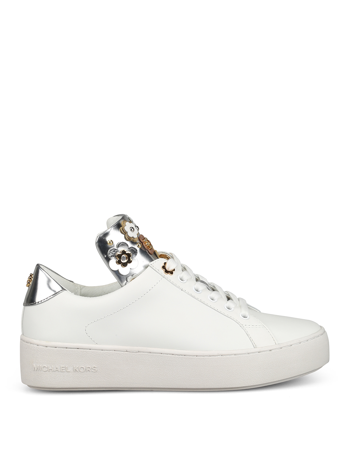 michael kors white leather sneakers