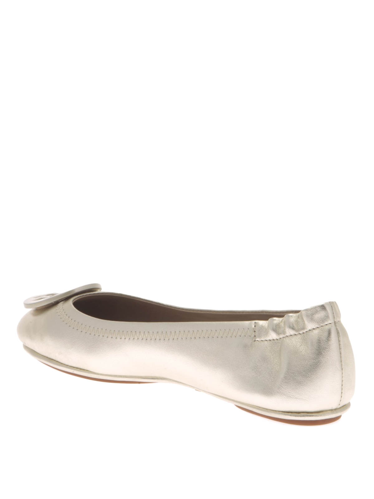 tory burch silver minnie flats