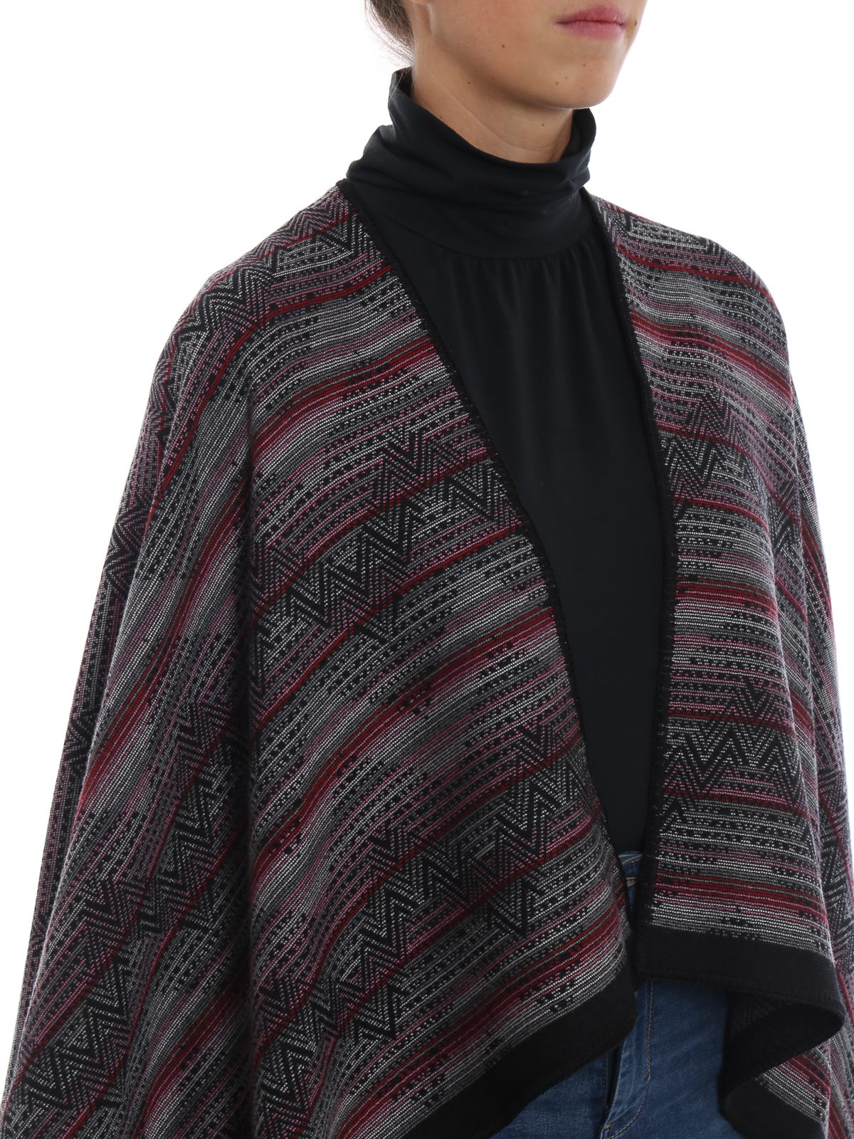 Missoni - Native American inspired wool jacquard poncho ...