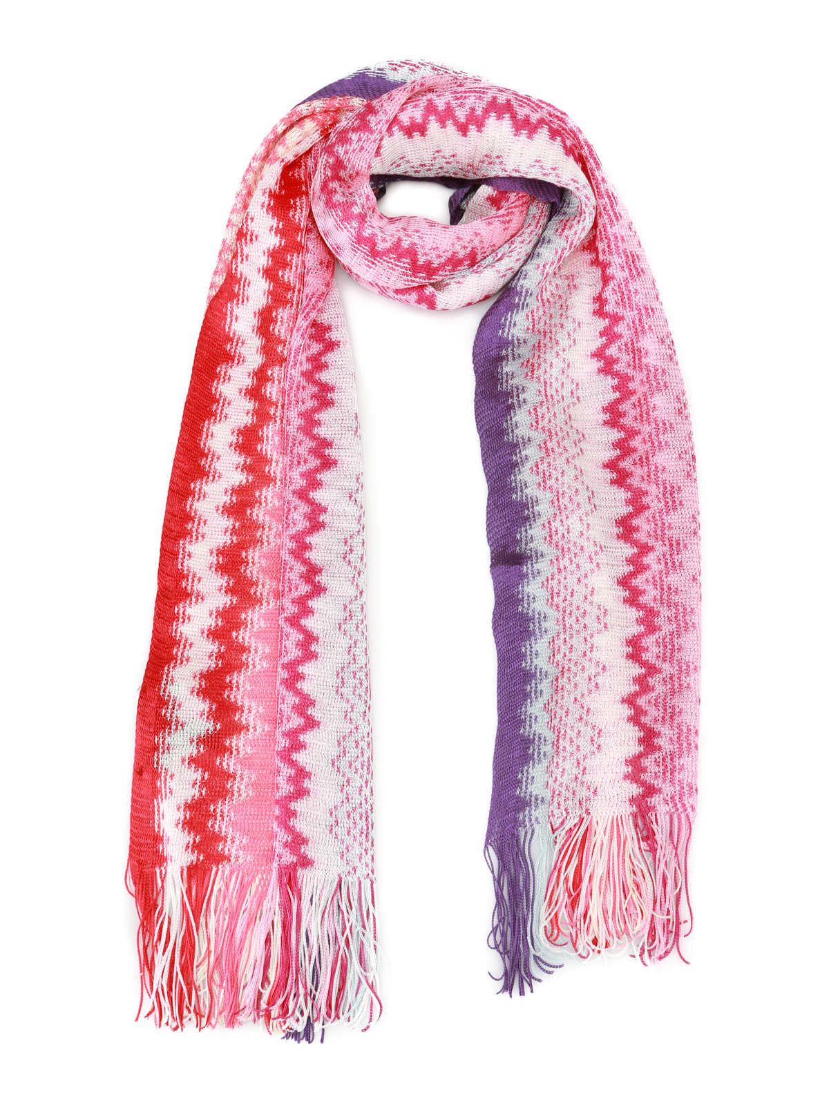 Scarves Missoni - Wave pattern viscose knit scarf - SA57VID65500002