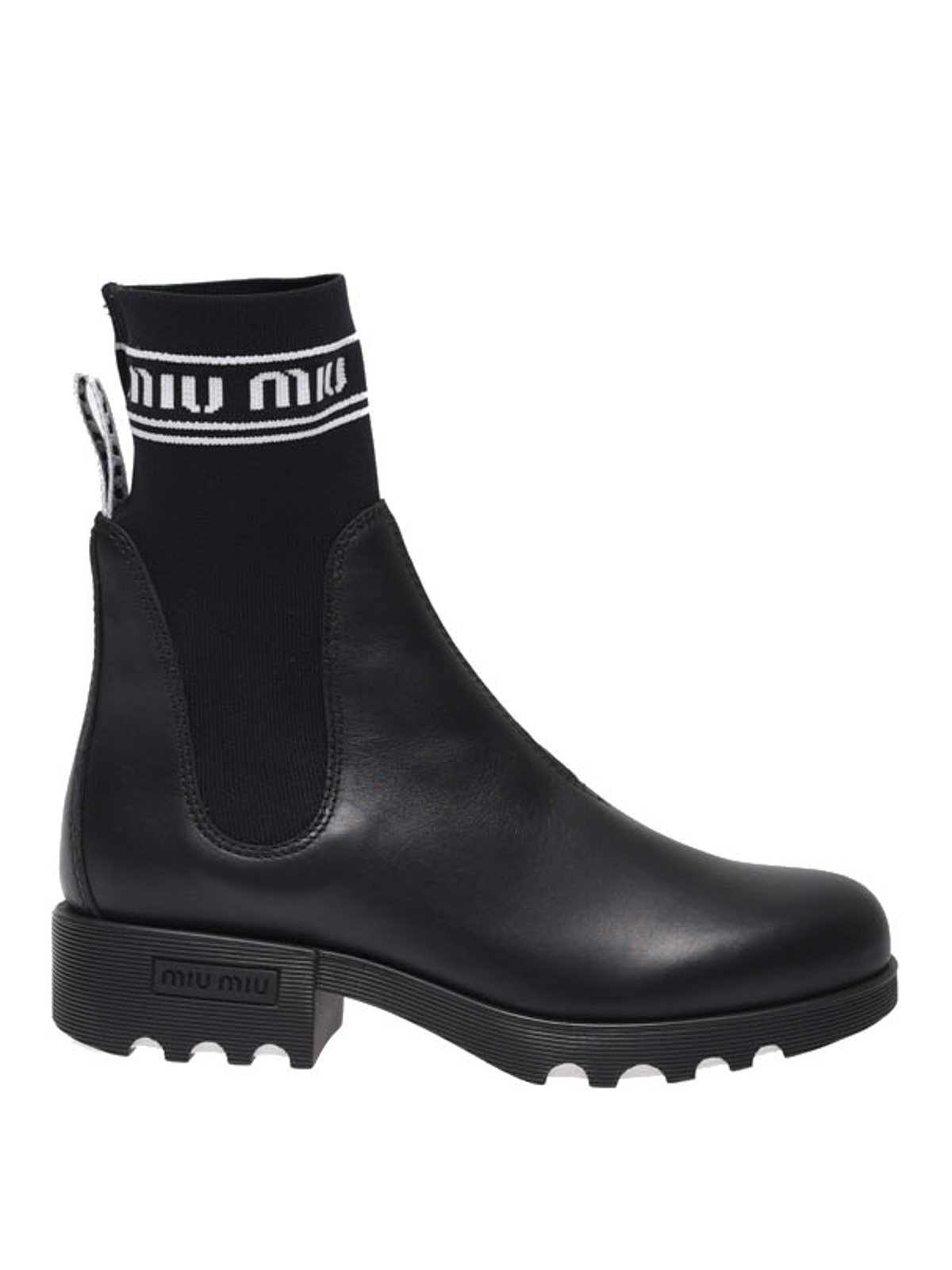 Miu Miu - Branded sock ankle boots 