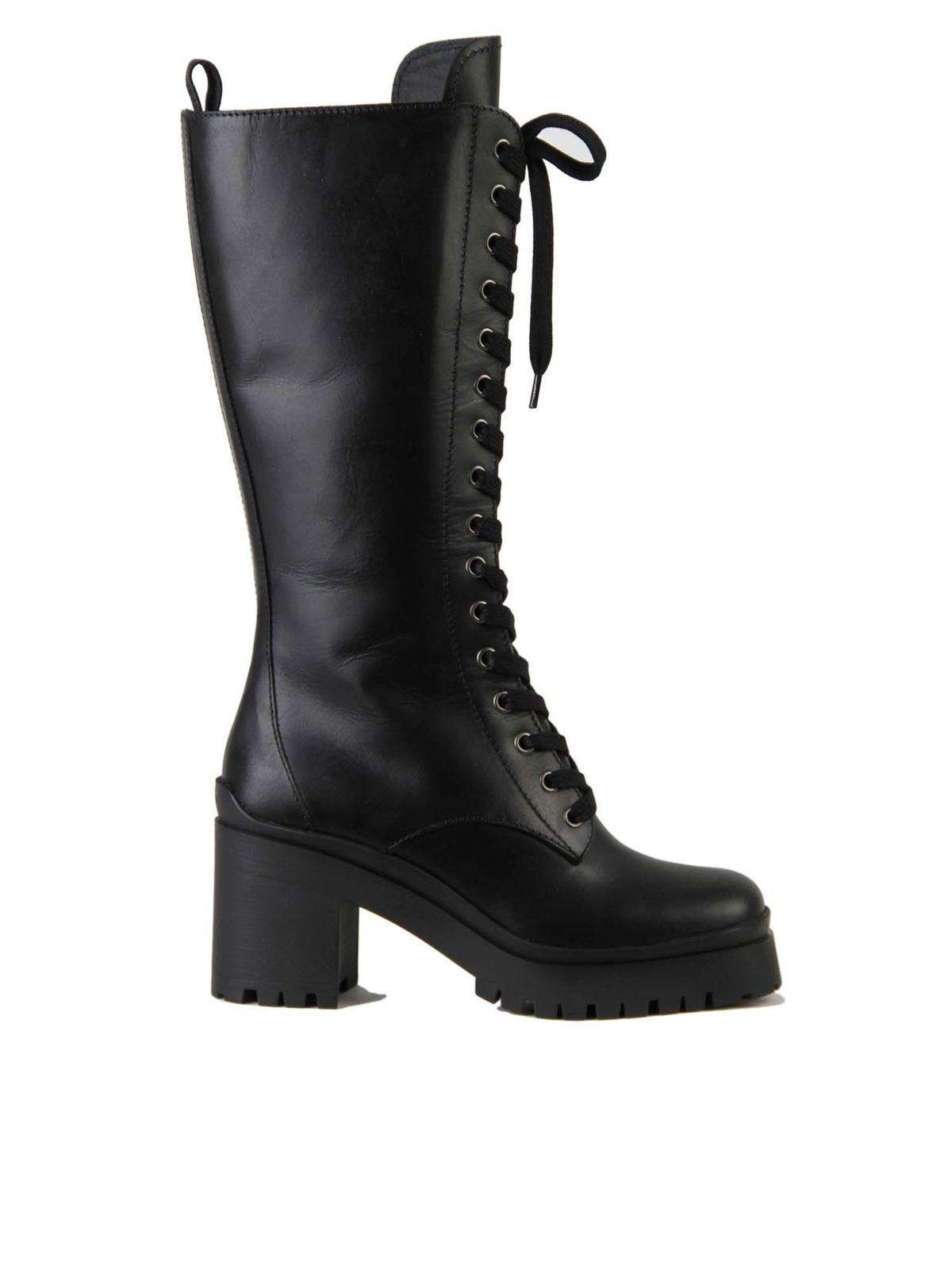 miu miu black combat boots