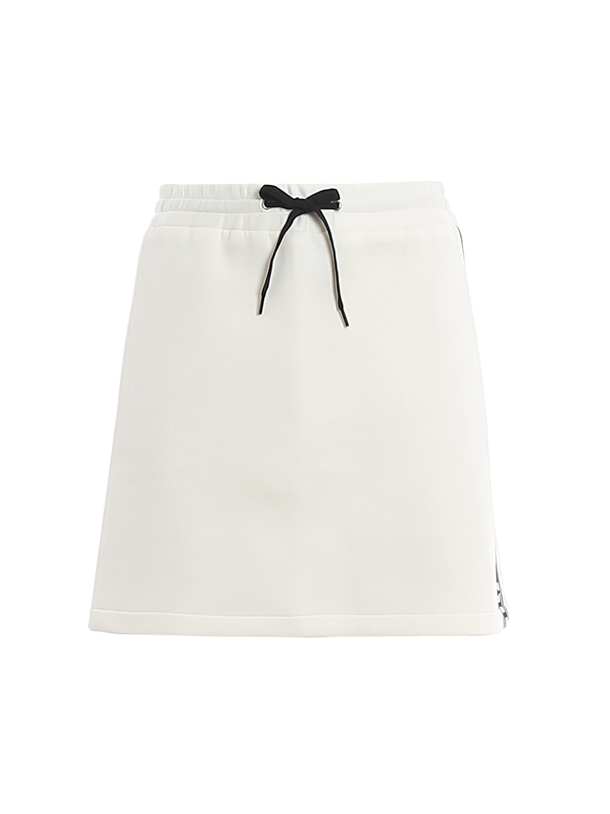 MIU MIU LOGO LETTERING SIDE BANDS SKIRT