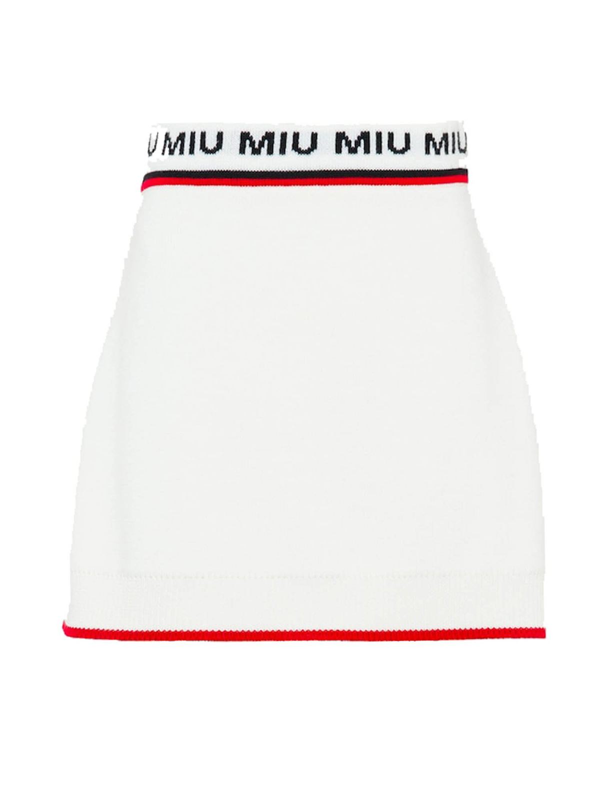 Miu Miu ミニスカート 白 ミニスカート Mmg3101v8xf0304