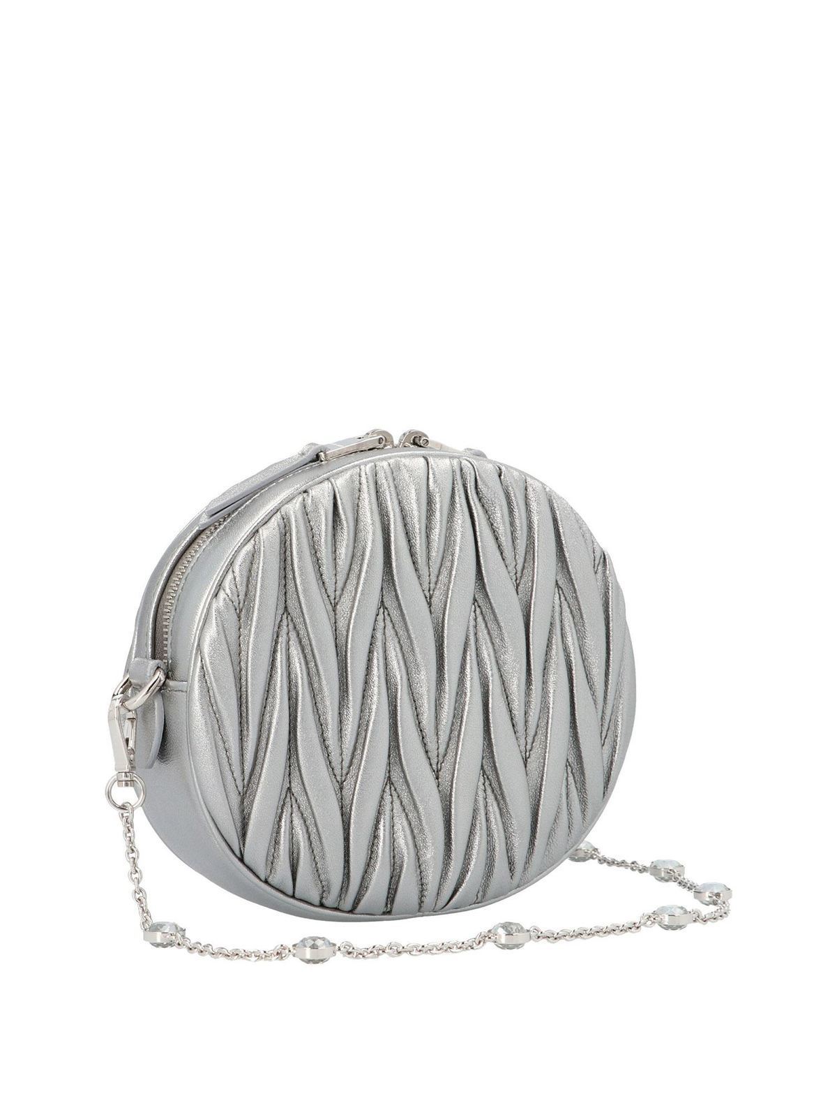 Miu Miu Bandoliera shoulder bag in silver color cross body bags