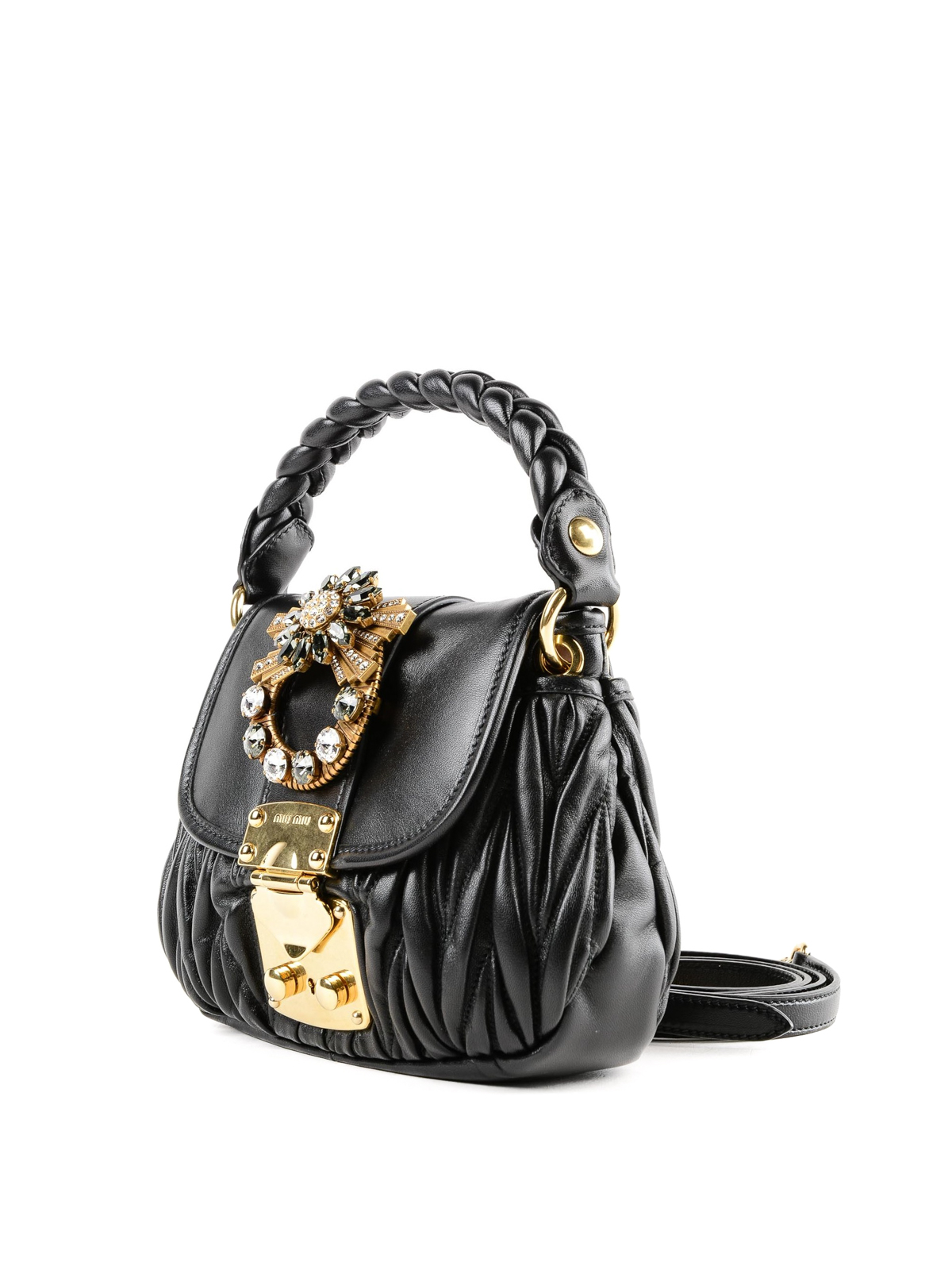Shoulder bags Miu Miu - Coffer matelassé leather jewel handbag 