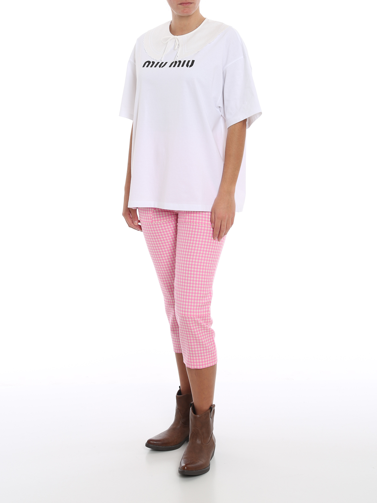 T-shirts Miu Miu - Cotton T-shirt - MJN2621M76F0009 | Shop online at iKRIX