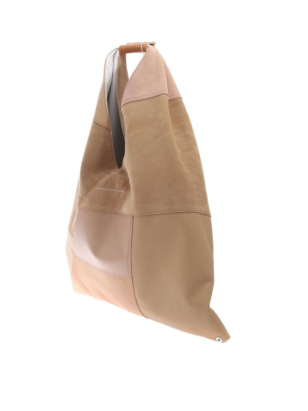 Totes bags MM6 Maison Margiela - Japanese bag in beige and pink 