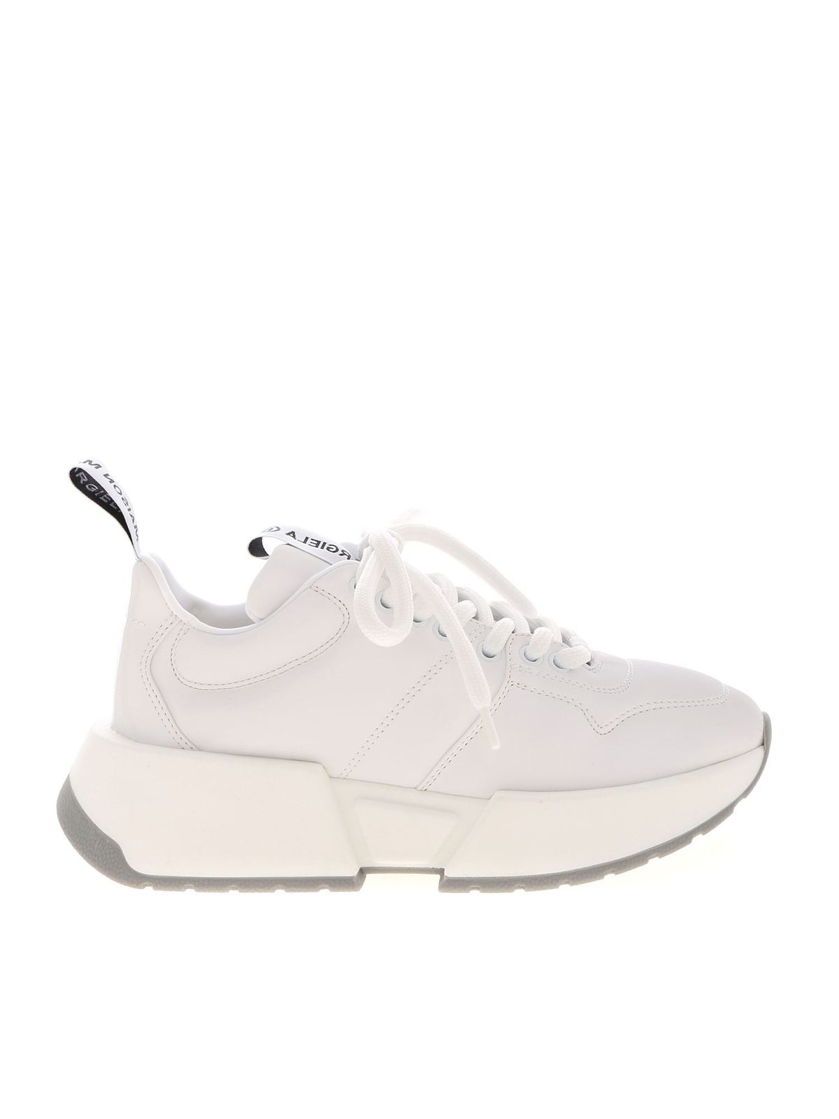 MM6 MAISON MARGIELA BRANDED PULL LOOP trainers IN WHITE