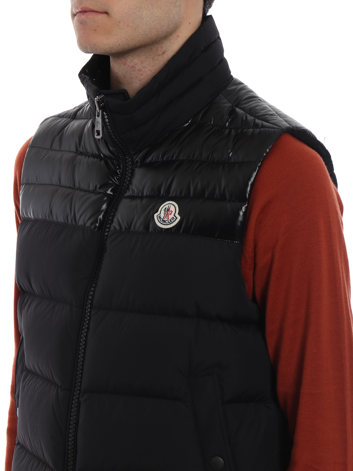 Moncler - Black Deneb sleeveless puffer jacket - padded jackets ...