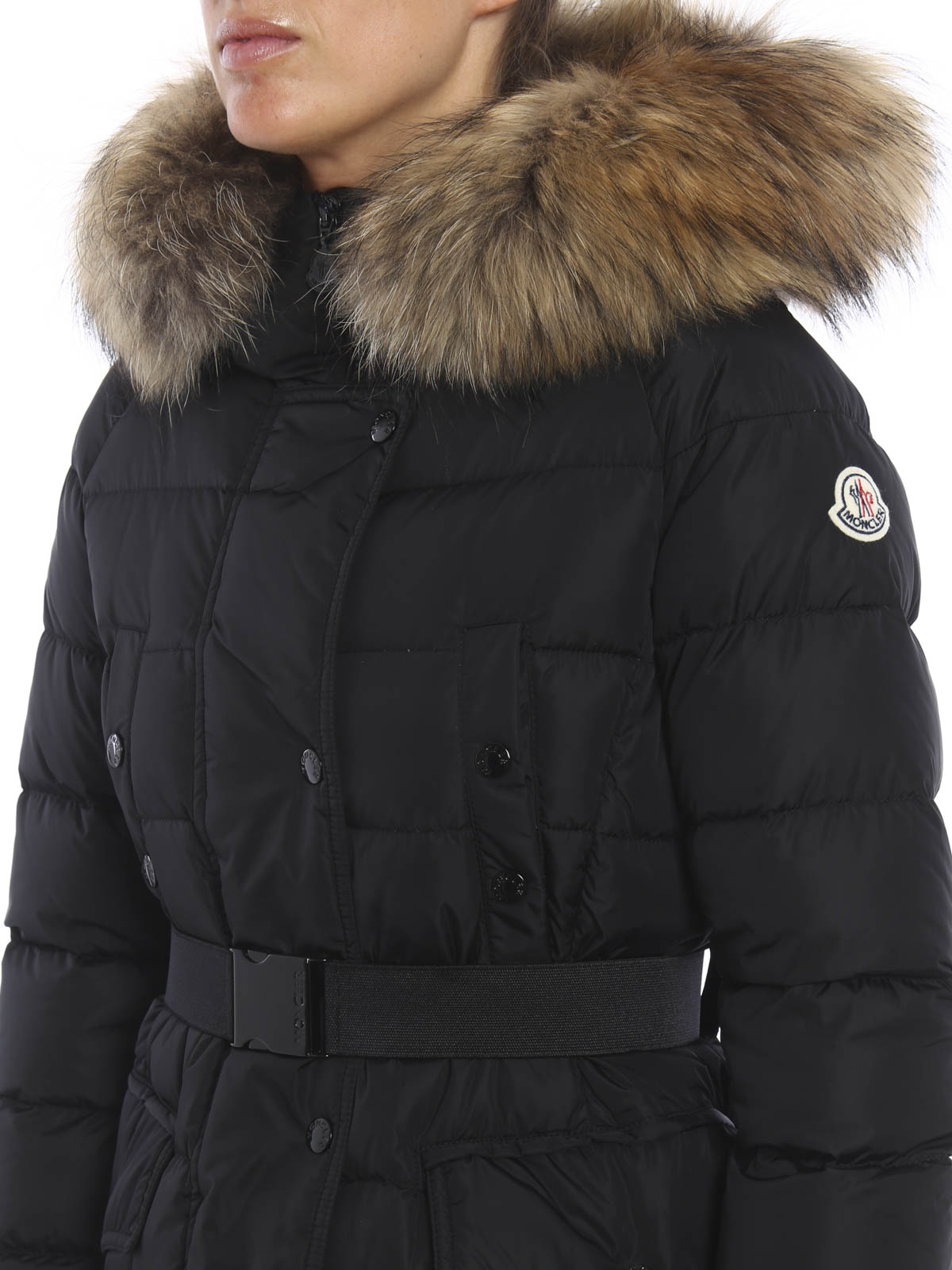 Moncler - Clio fur detailed padded coat 