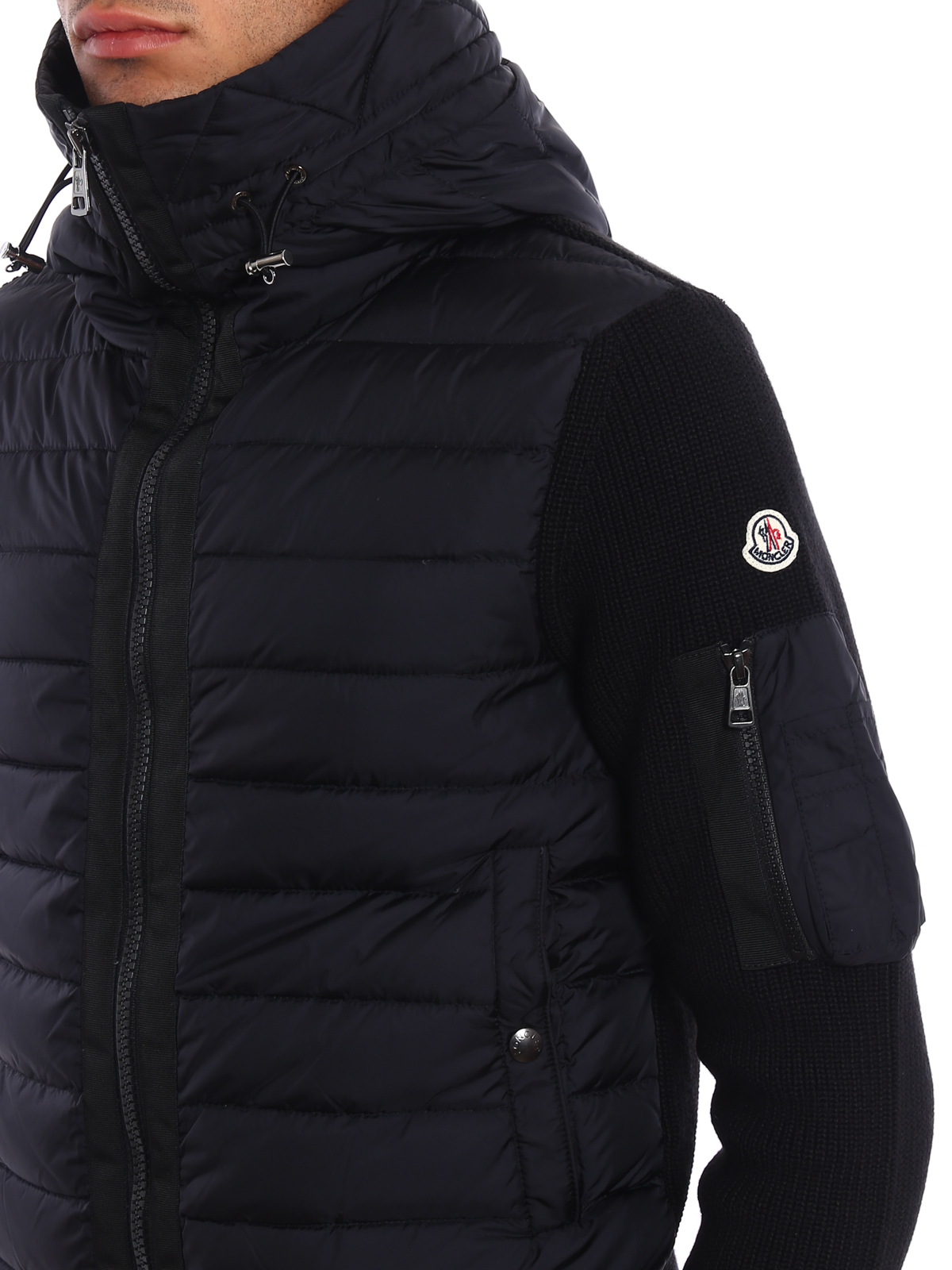 Moncler - Front padded tricot cardigan 