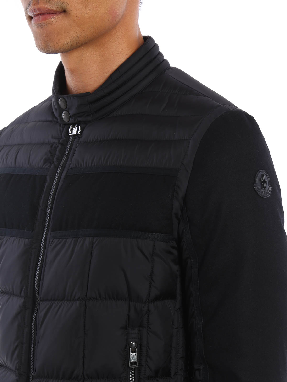 Gard wool panelled padded jacket 