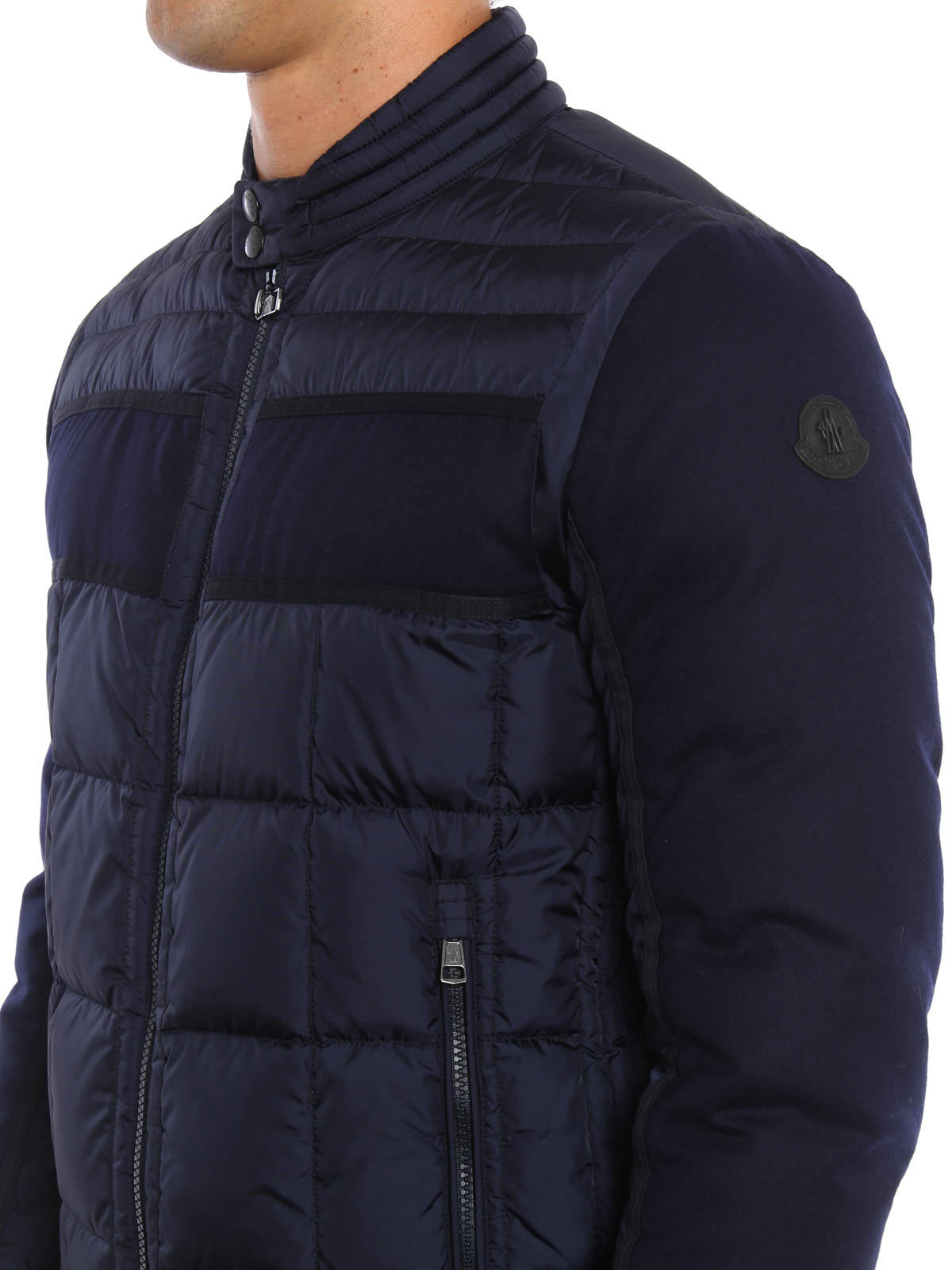 Gard wool panelled padded jacket 