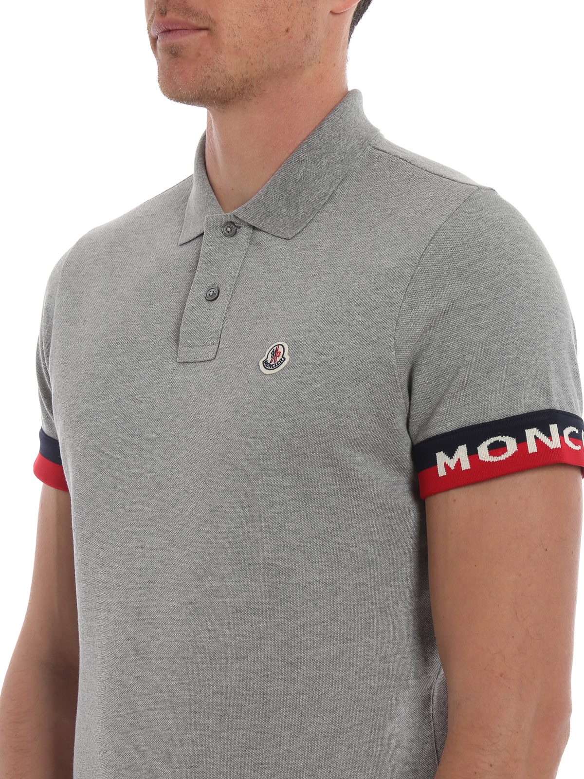 moncler polo shirt grey