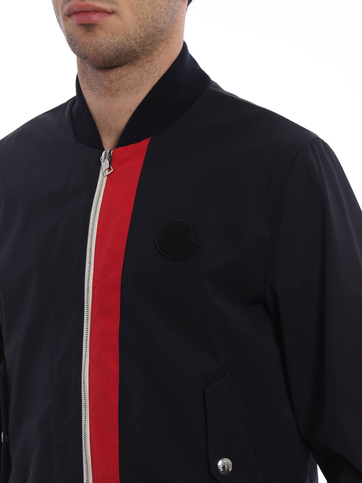 Bombers Moncler - Joey tricolour detail bomber jacket ...