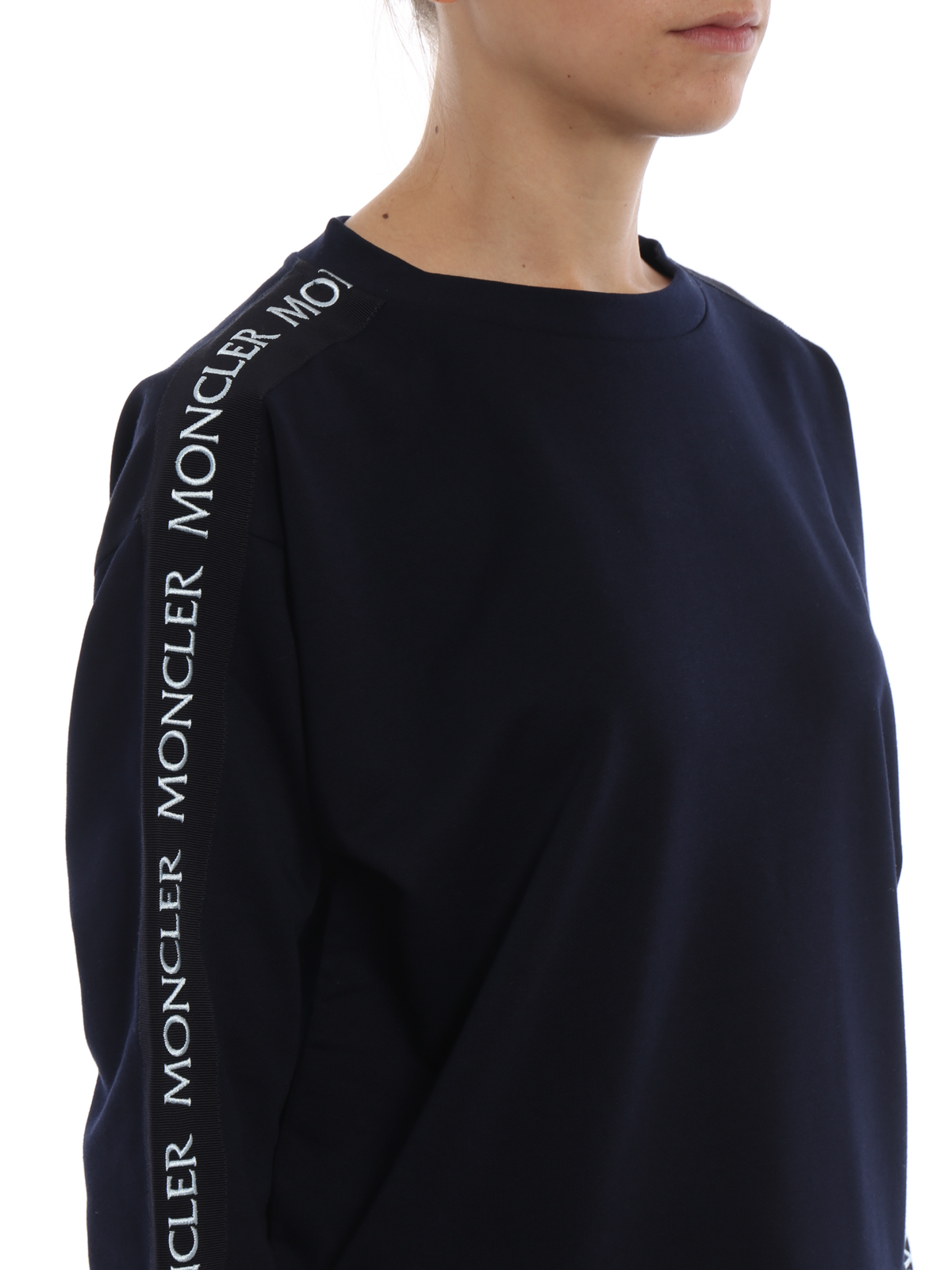 Moncler tape crew neck sweatshirt hotsell