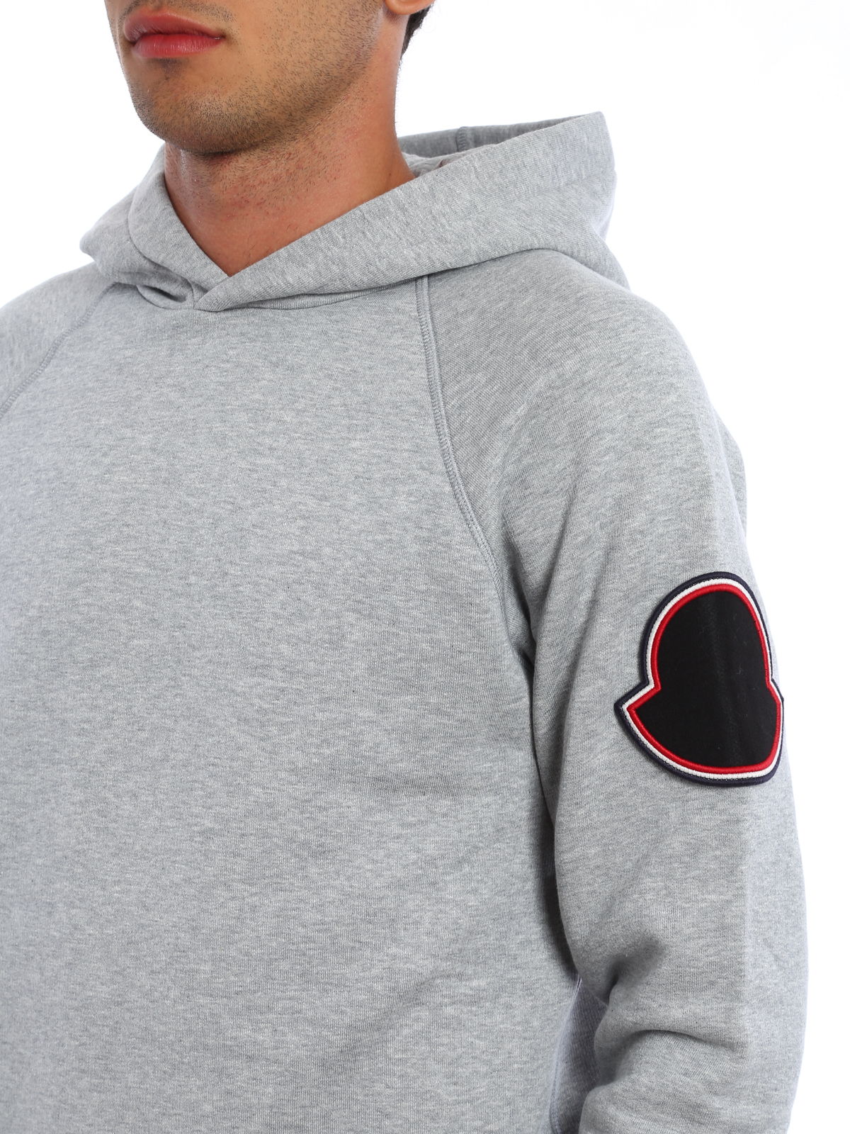 Sweatshirts & Sweaters Moncler - Logo patch cotton hoodie 