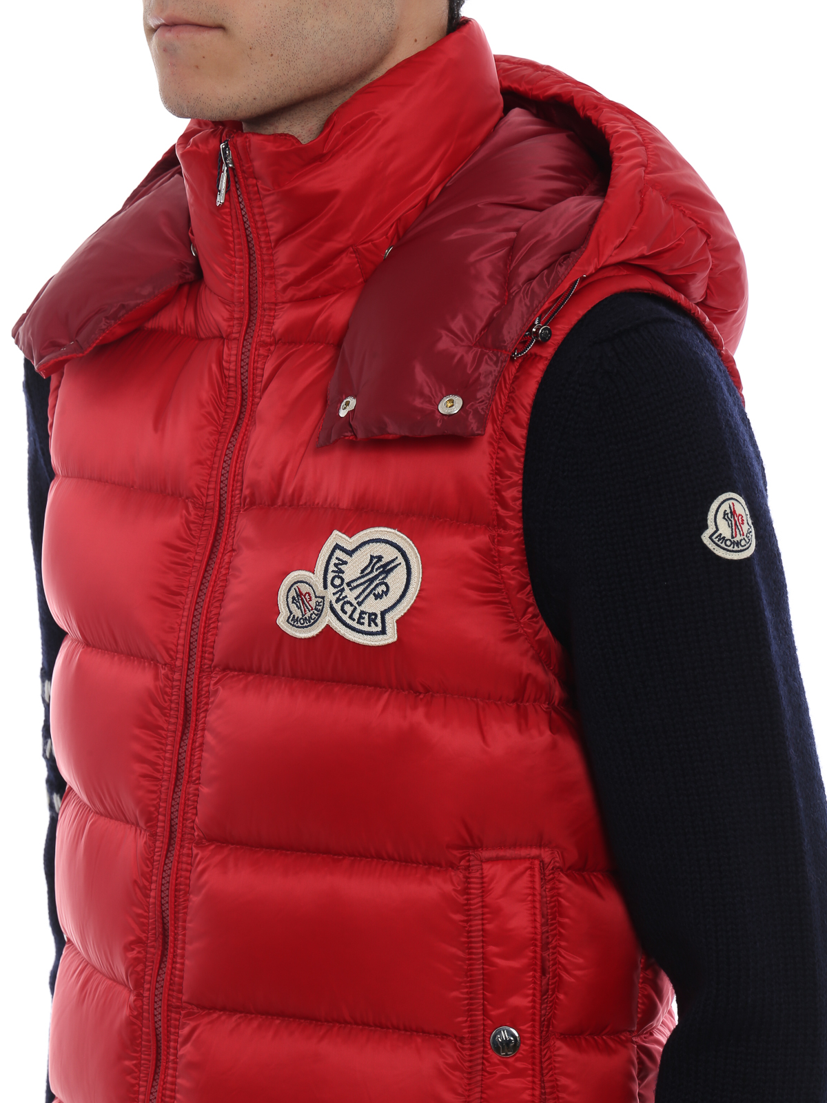 Red Gers sleeveless puffer jacket 