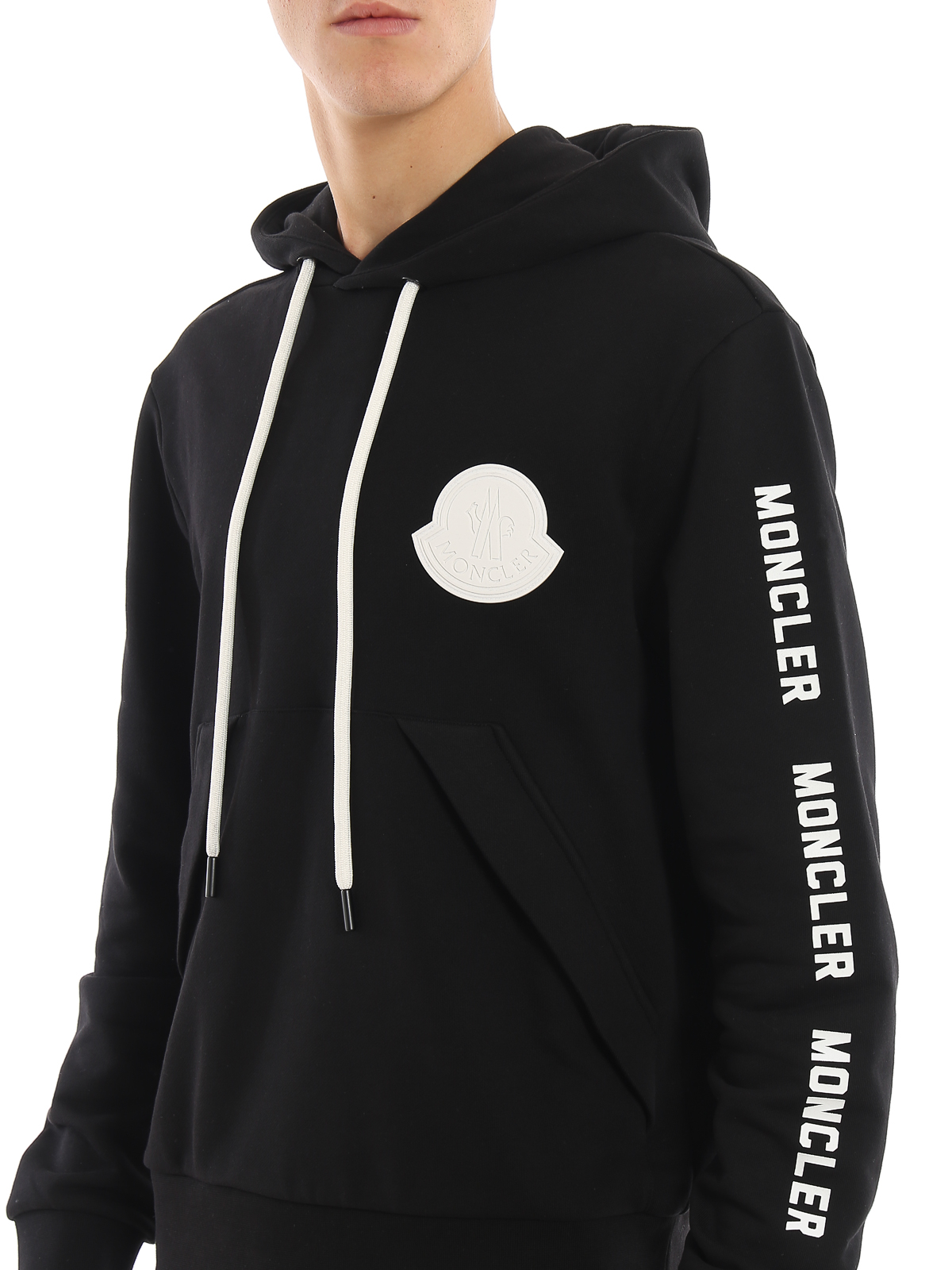 Sweatshirts & Sweaters Moncler - Repeated logo print cotton hoodie 
