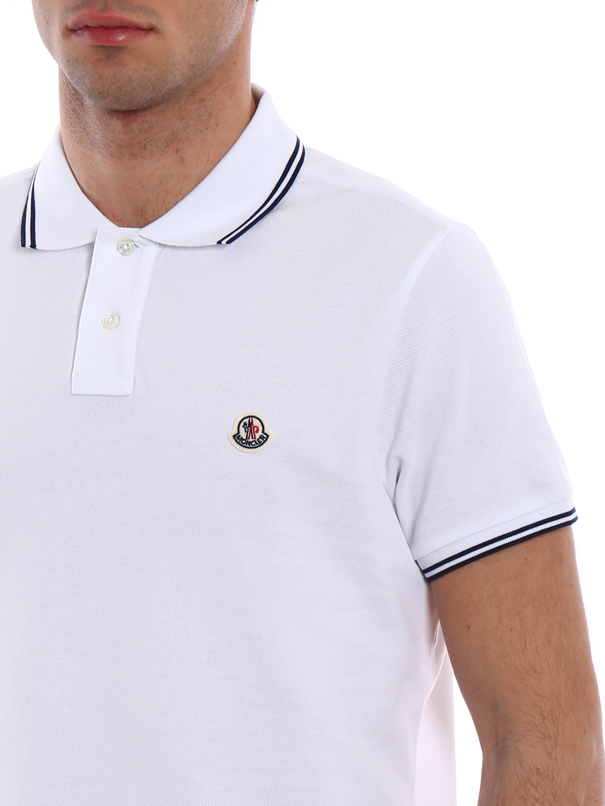 polo shirt with striped collar