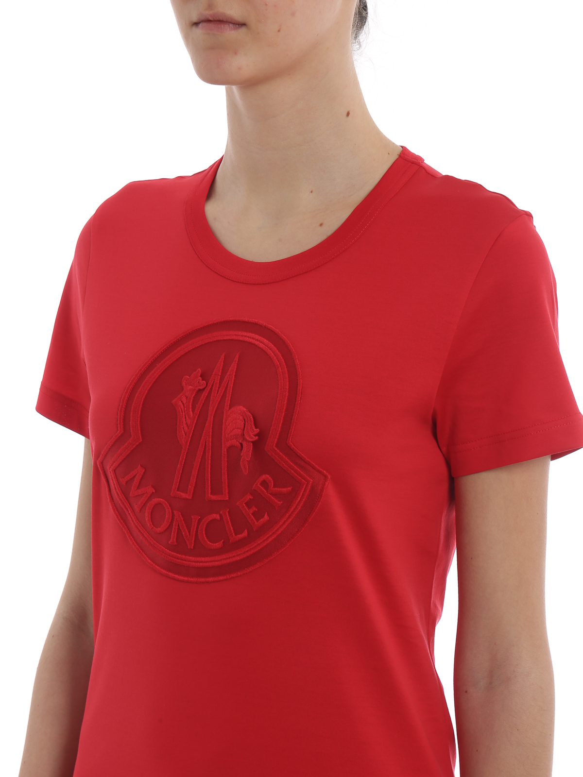 moncler t shirt red logo