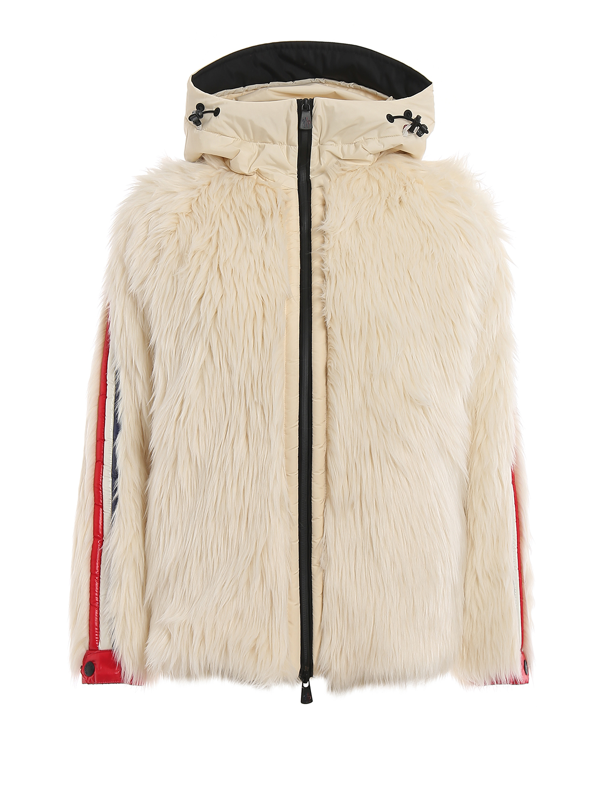 moncler white fur jacket