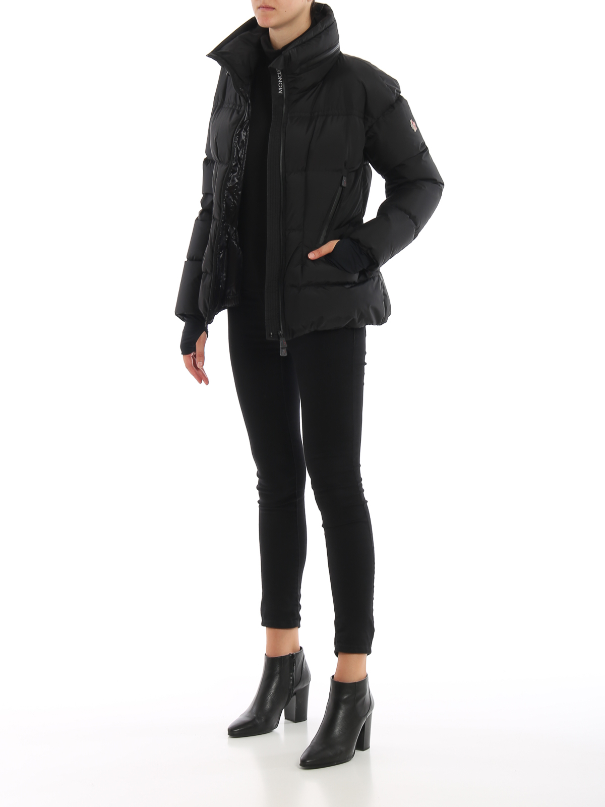 Padded jackets Moncler Grenoble - Dixence black nylon puffer jacket ...