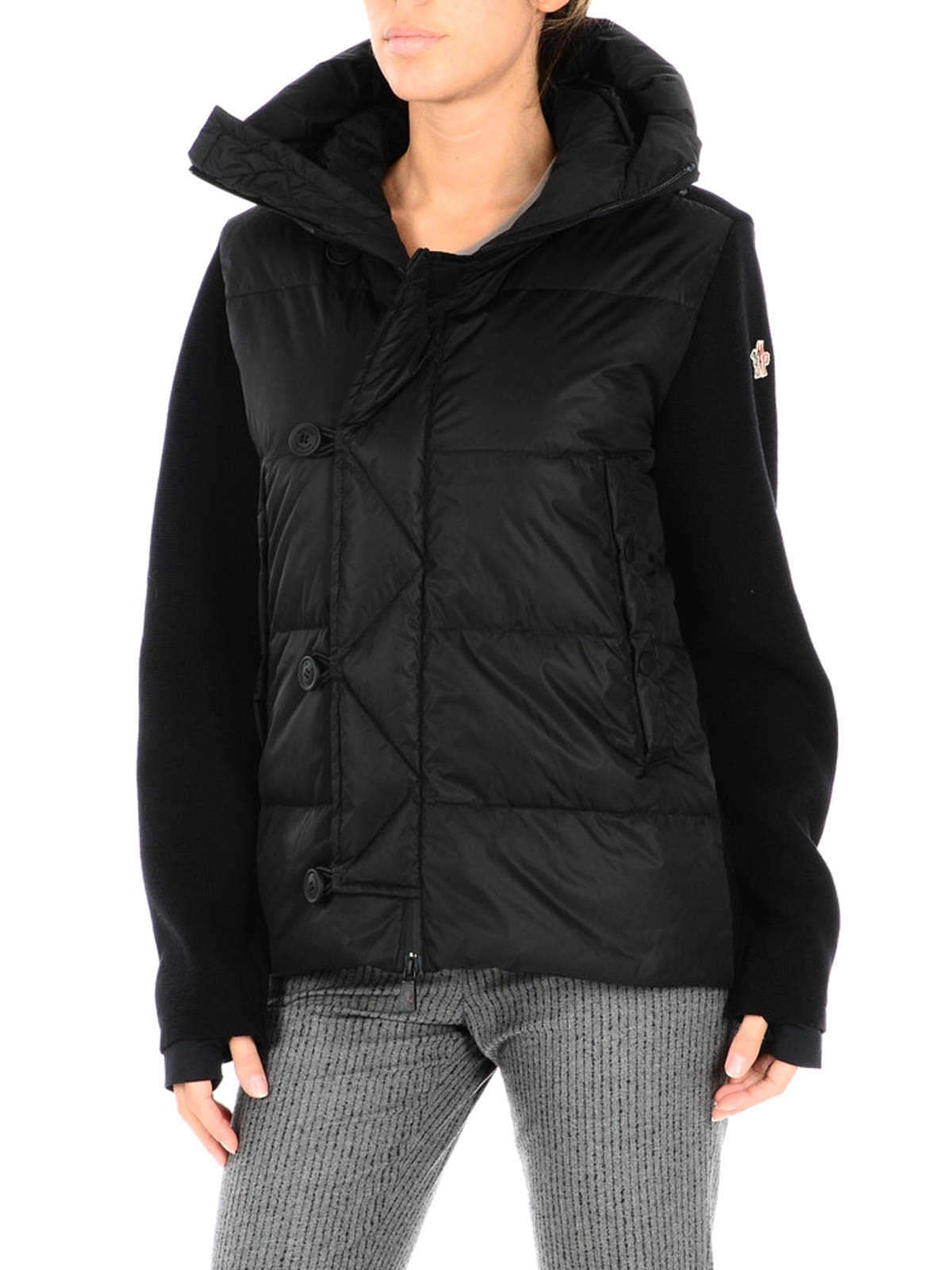 moncler grenoble padded hooded jacket