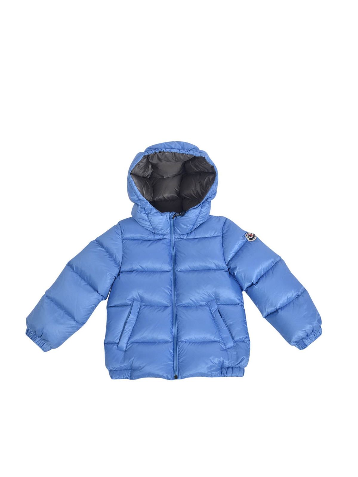 Padded coats Moncler Jr - New Macaire down jacket in light blue ...