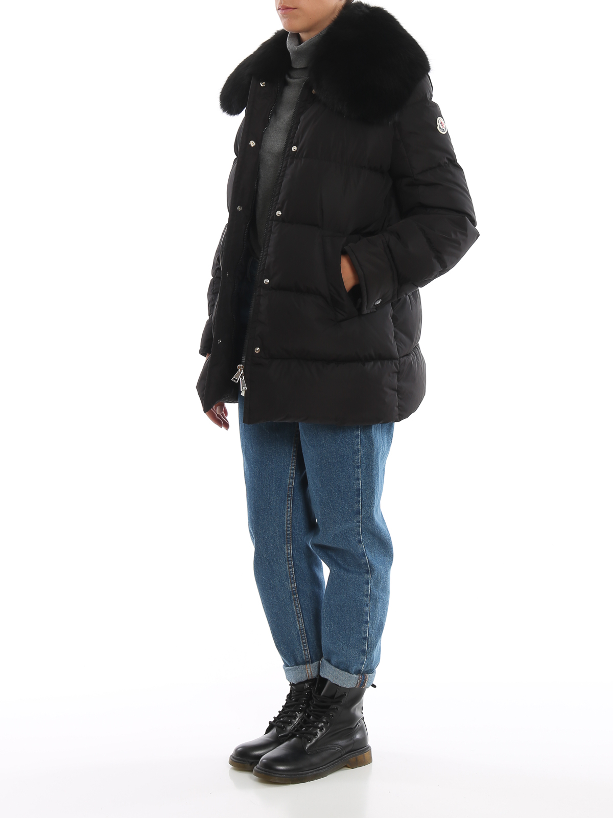 Moncler - Mesange black padded coat 