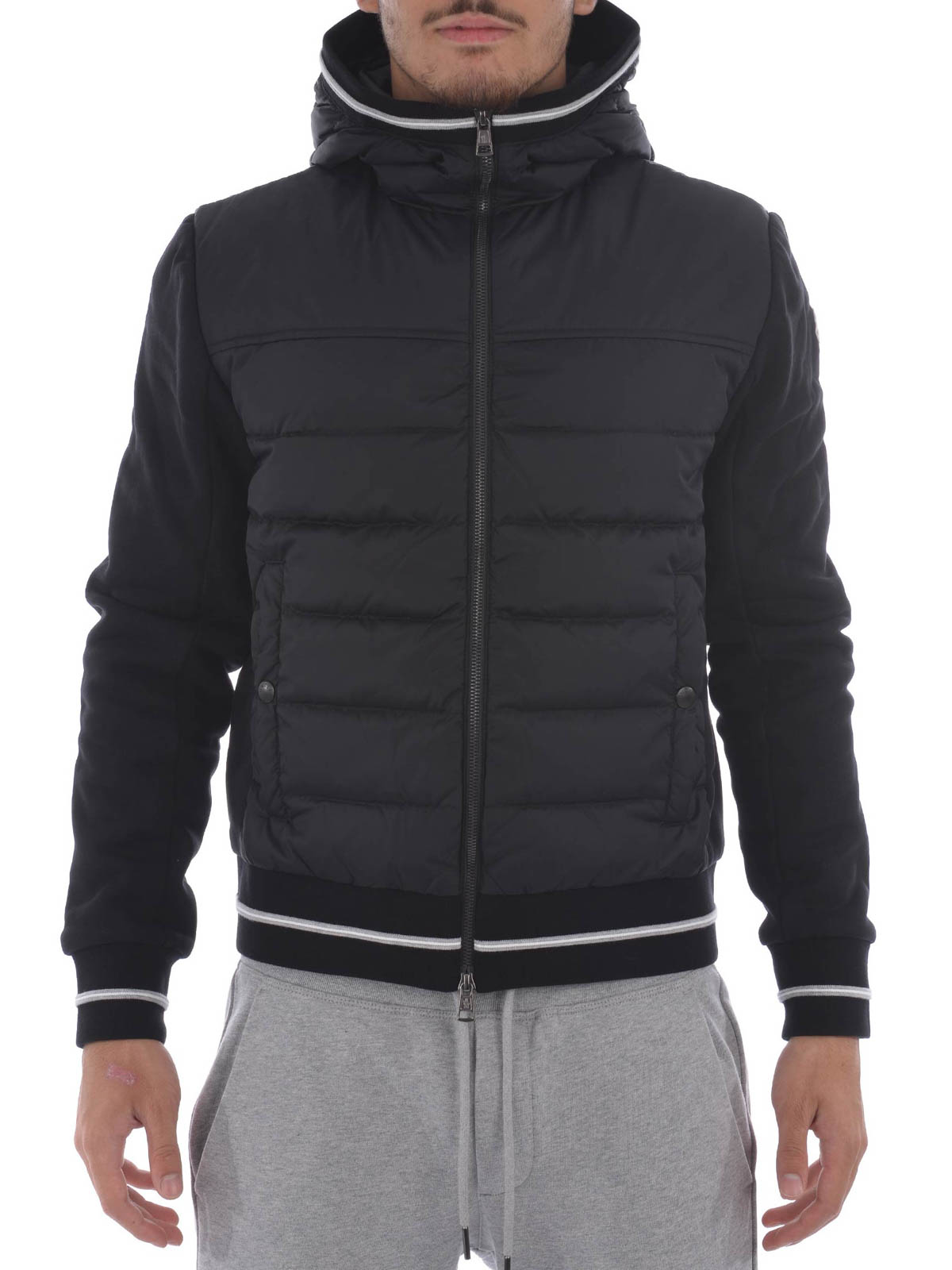 Padded hooded sweatshirt 