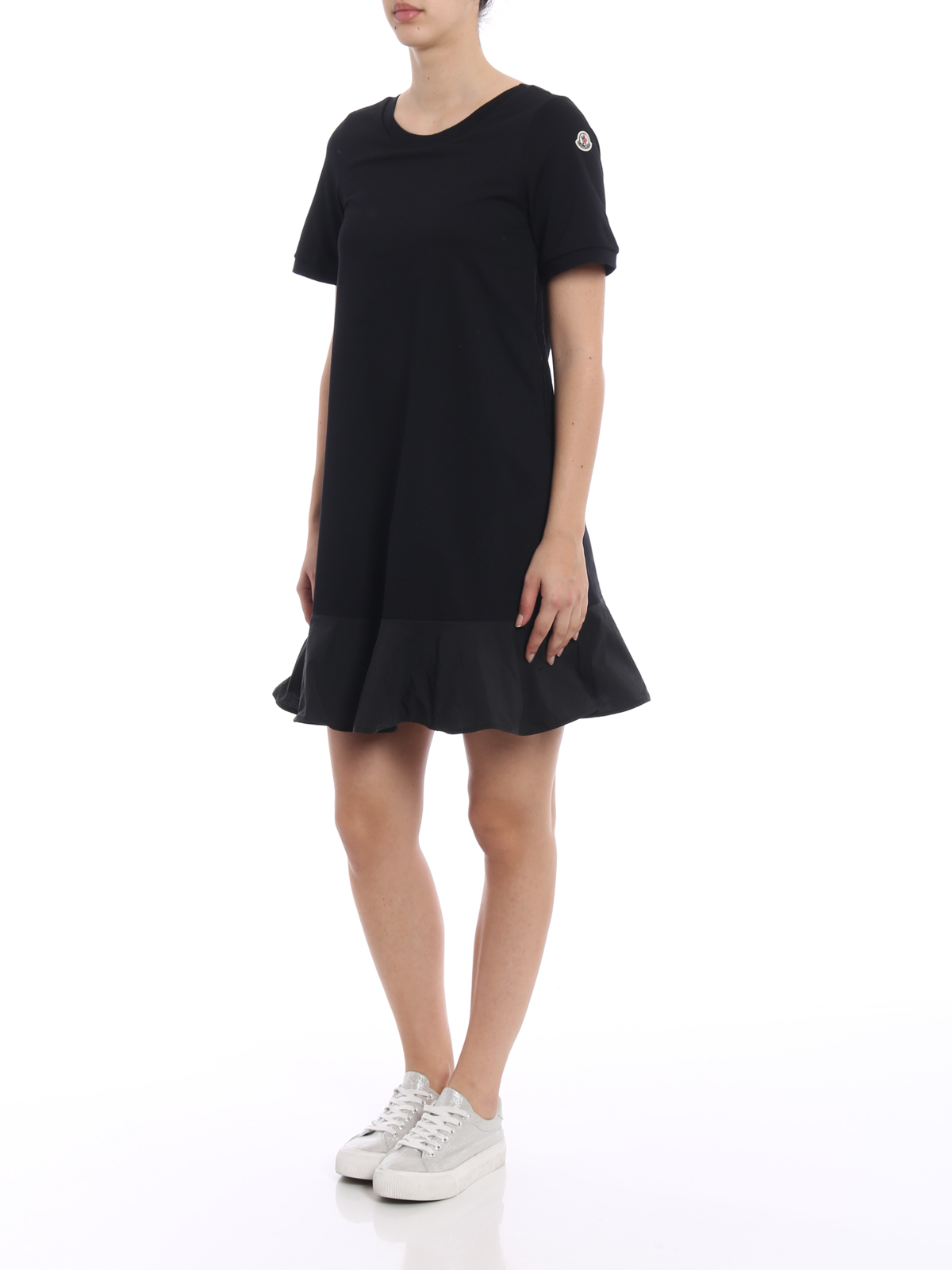 Moncler - Expandable cotton black dress 