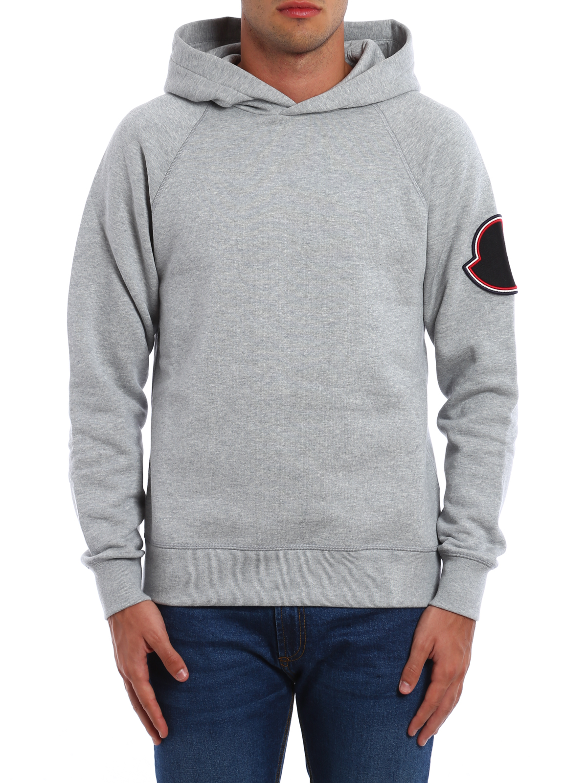 Sweatshirts & Sweaters Moncler - Logo patch cotton hoodie 