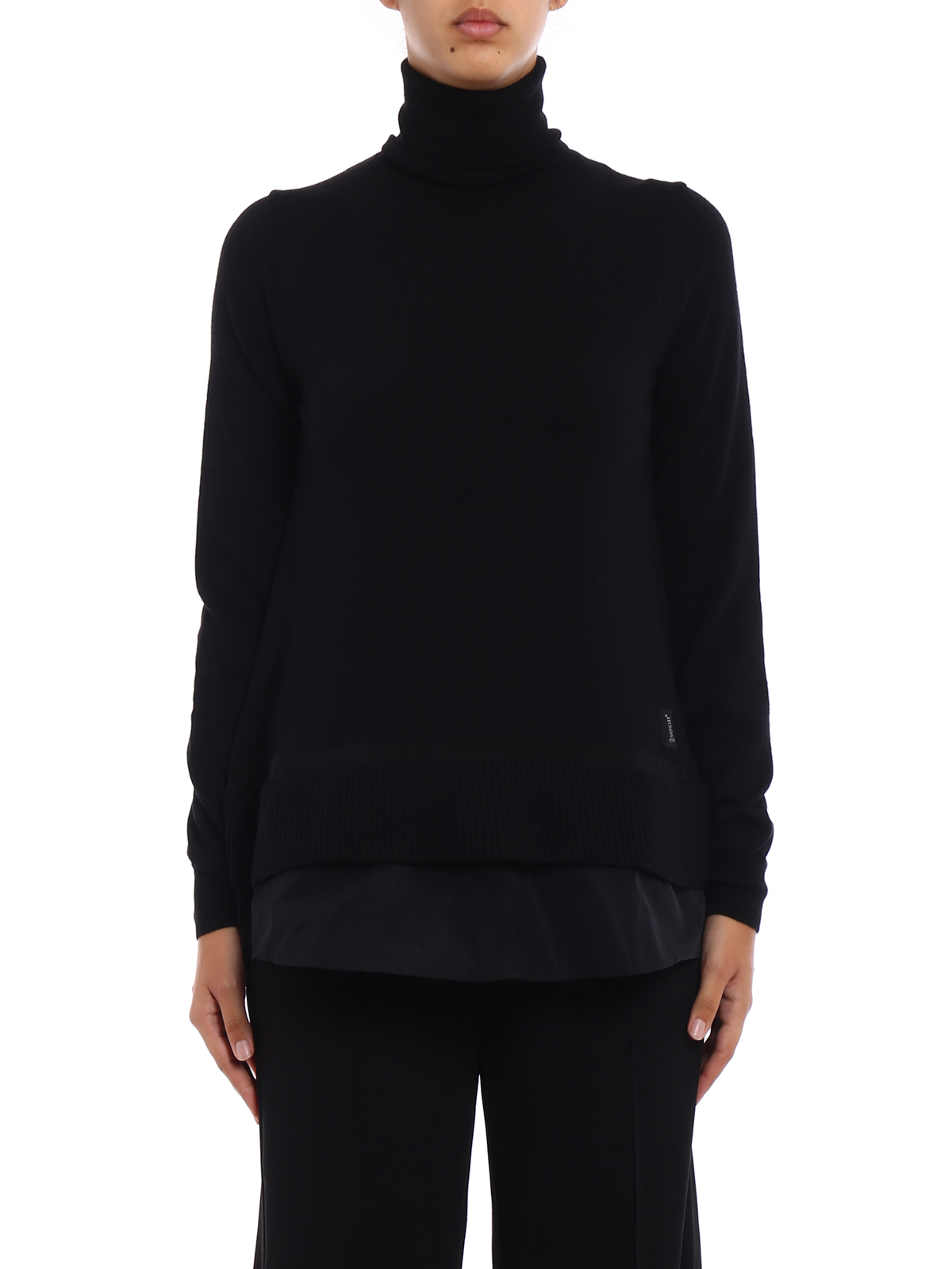 black wool turtleneck