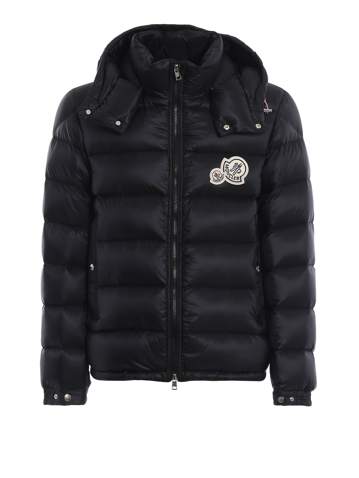Padded jackets Moncler - Bramant black hooded puffer jacket ...