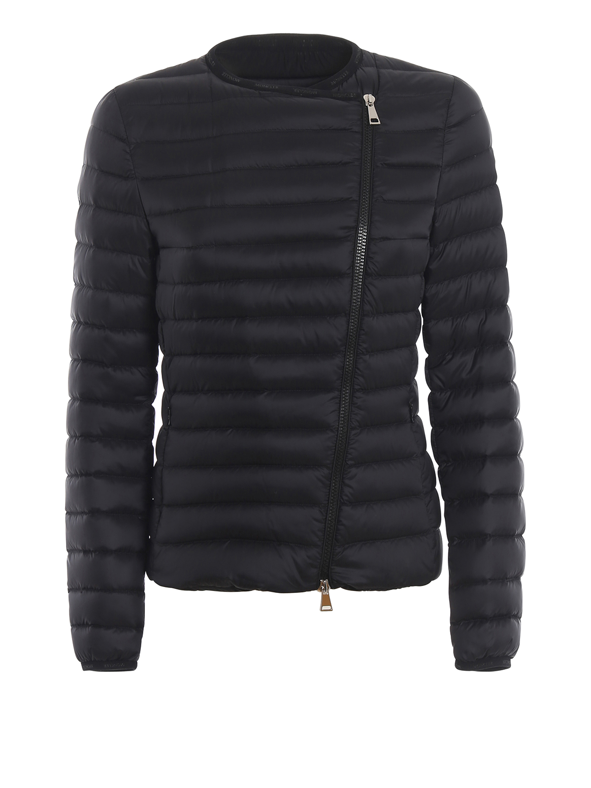 Padded jackets Moncler - Londres collarless black puffer jacket ...