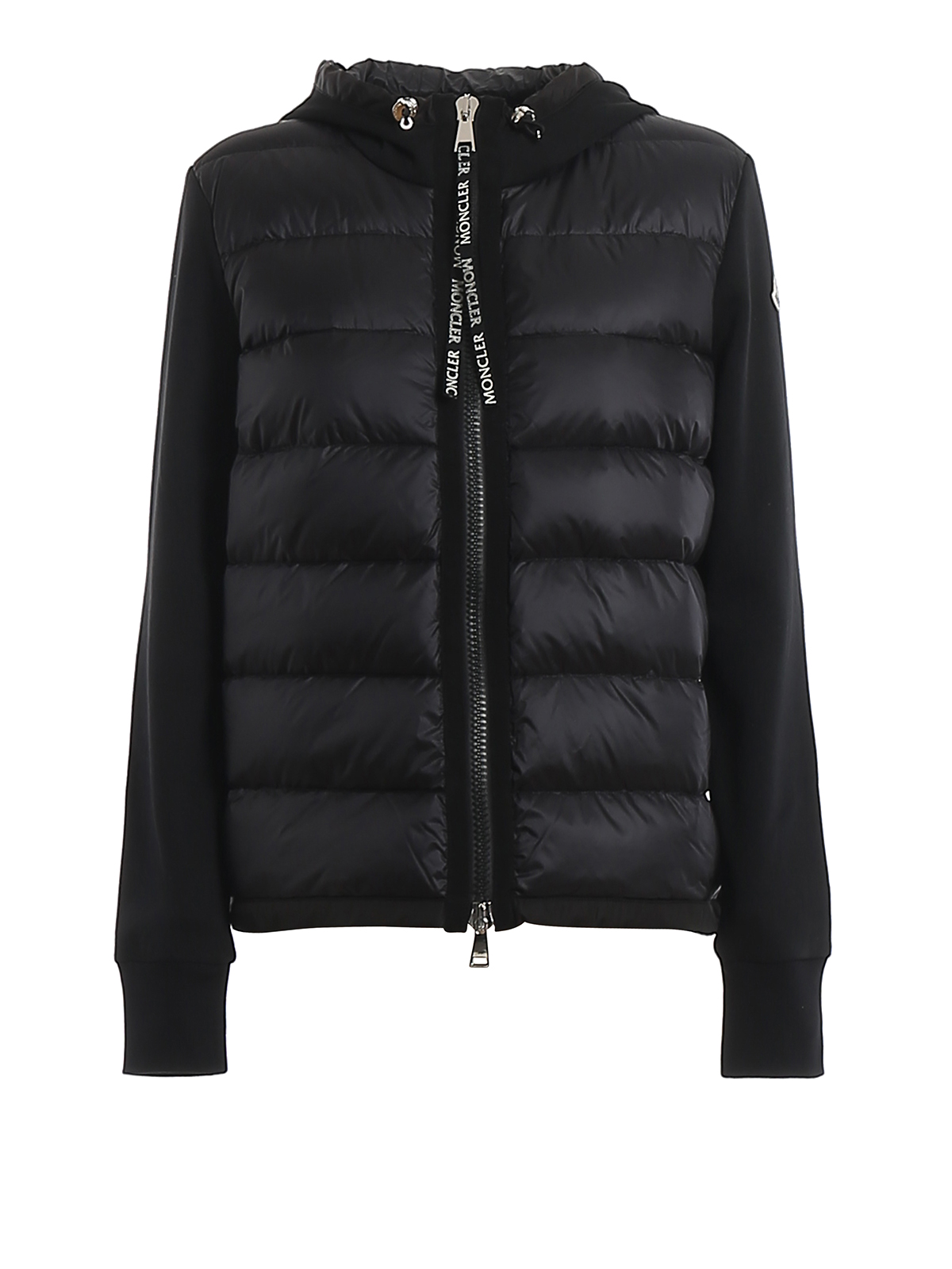 MONCLER PADDED FRONT STRETCH COTTON HOODED JACKET