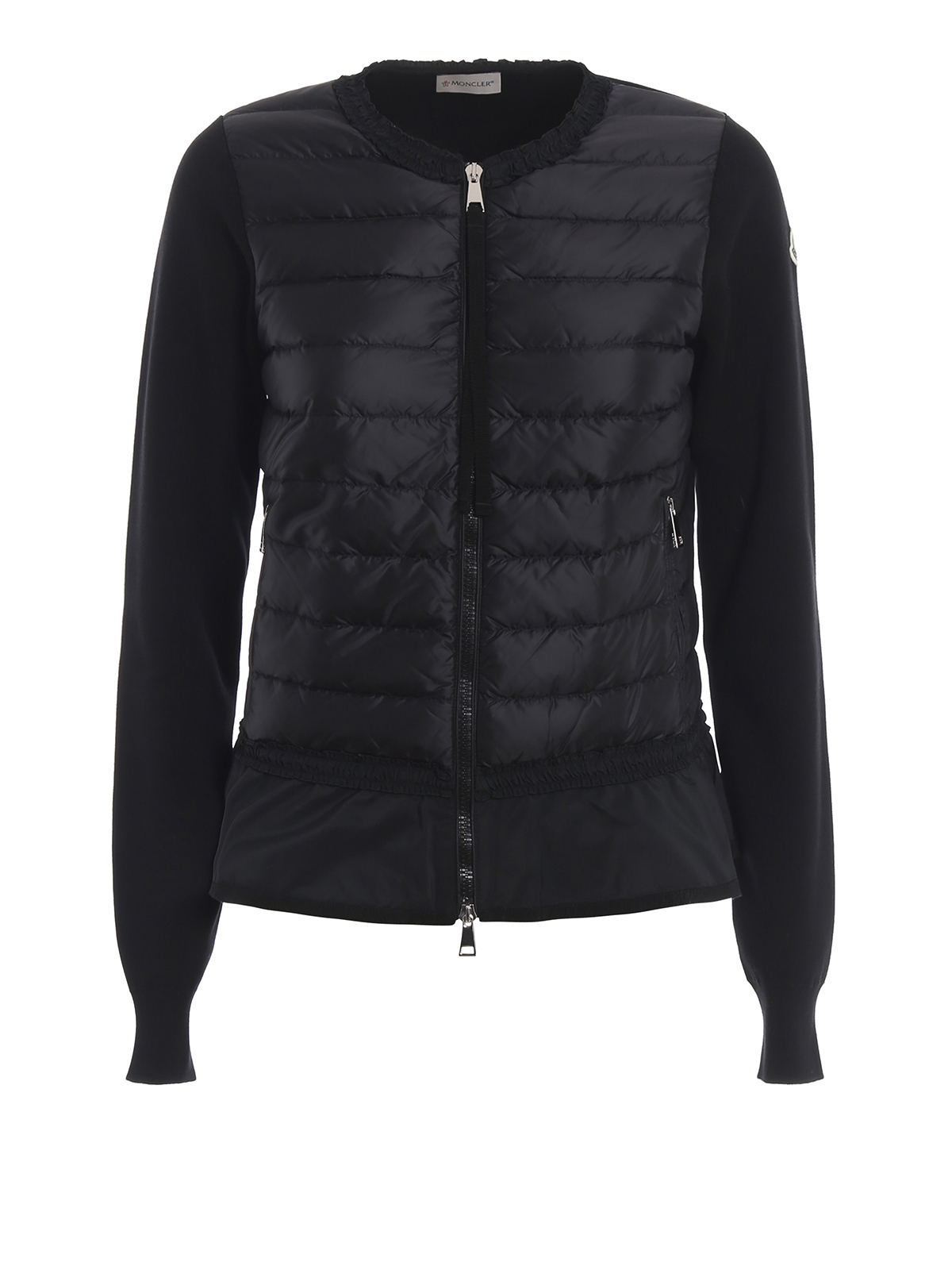Padded jackets Moncler - Padded front tricot cardigan ...