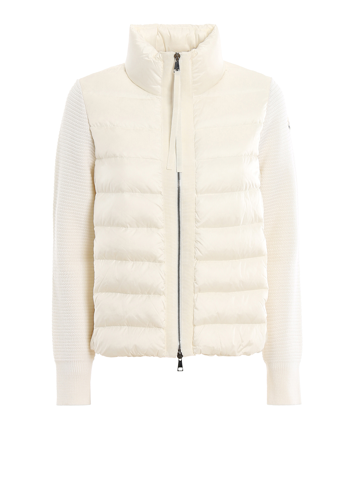 Padded jackets Moncler - Tricot wool sleeve puffer jacket ...