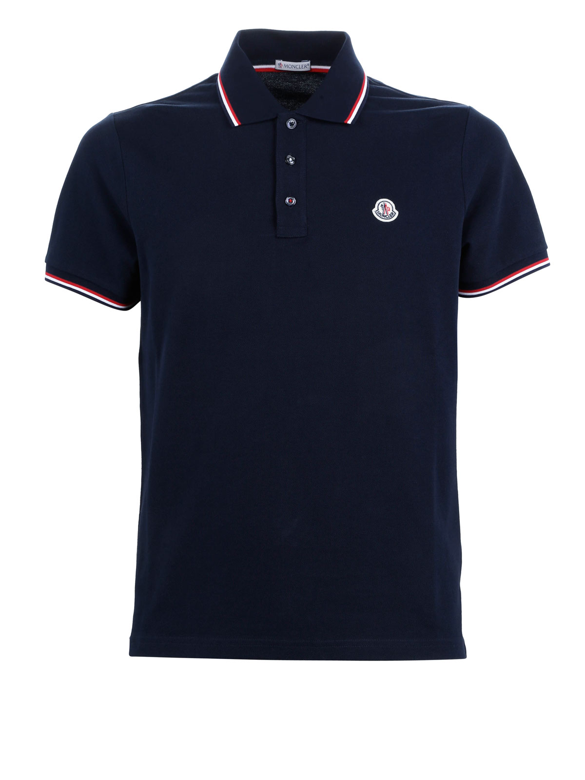 Moncler - Contrasting trim polo shirt - polo shirts - 091834560084556773