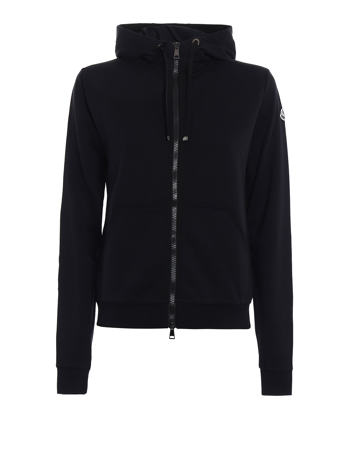 Full zip gros grain trim hoodie by Moncler - Sweatshirts & Sweaters | iKRIX