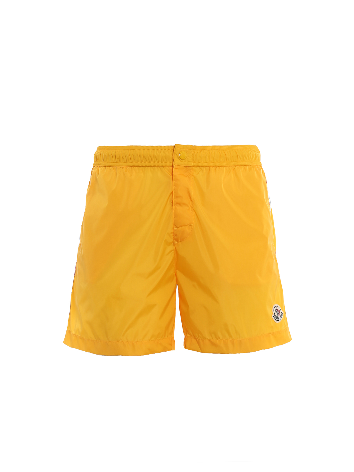Moncler - Yellow swim shorts with tricolour grosgrain - Swim shorts ...