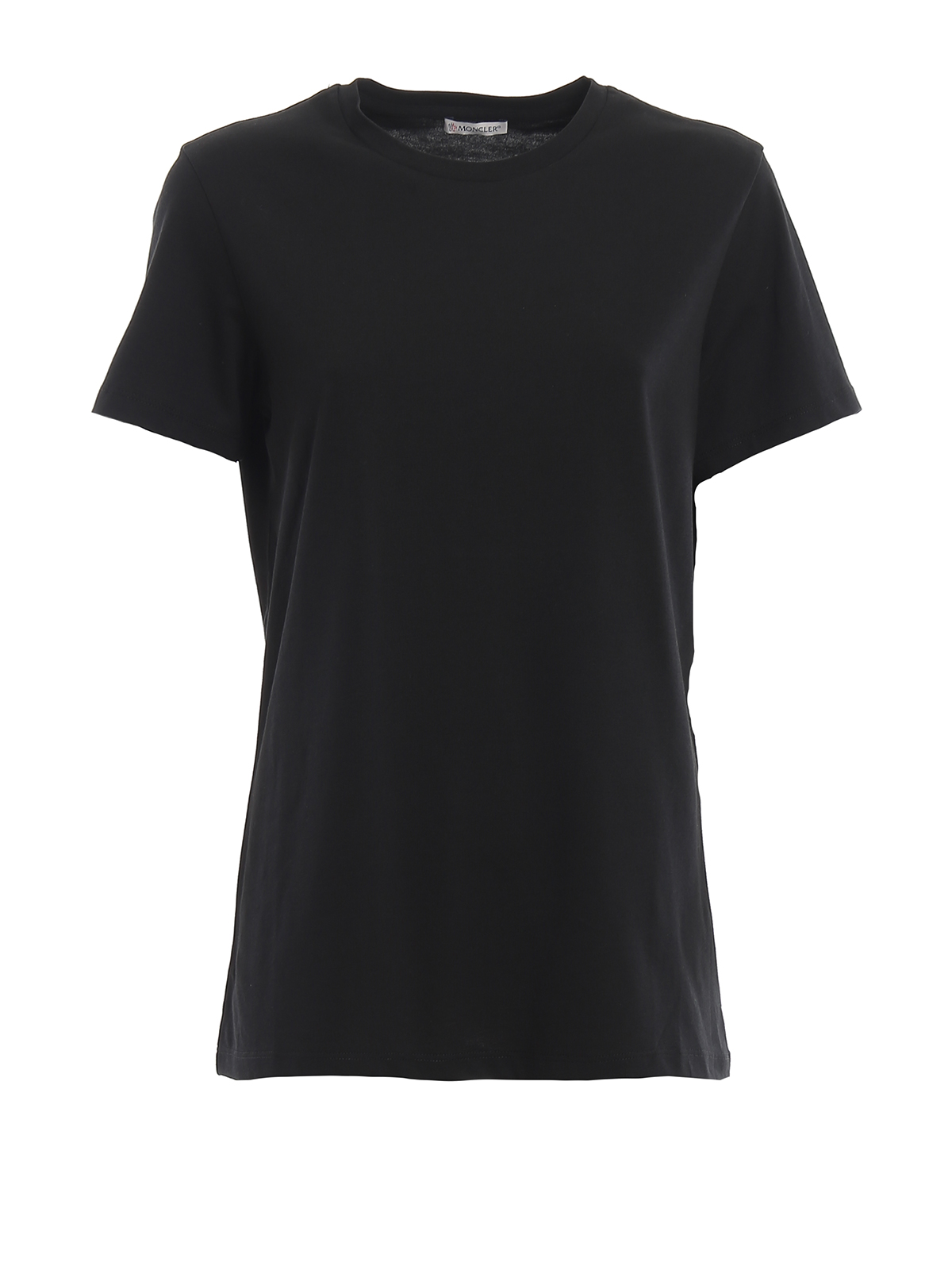 Moncler Logo Print Black T-shirt | ModeSens