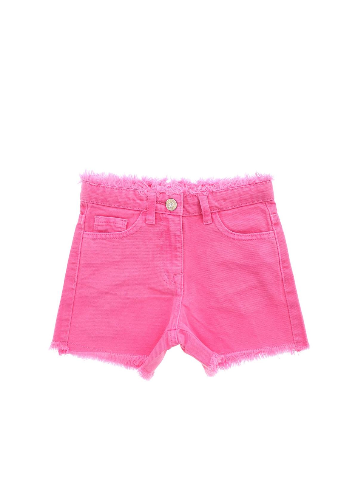 Monnalisa - Bugs Bunny embroidered denim shorts in pink - shorts ...