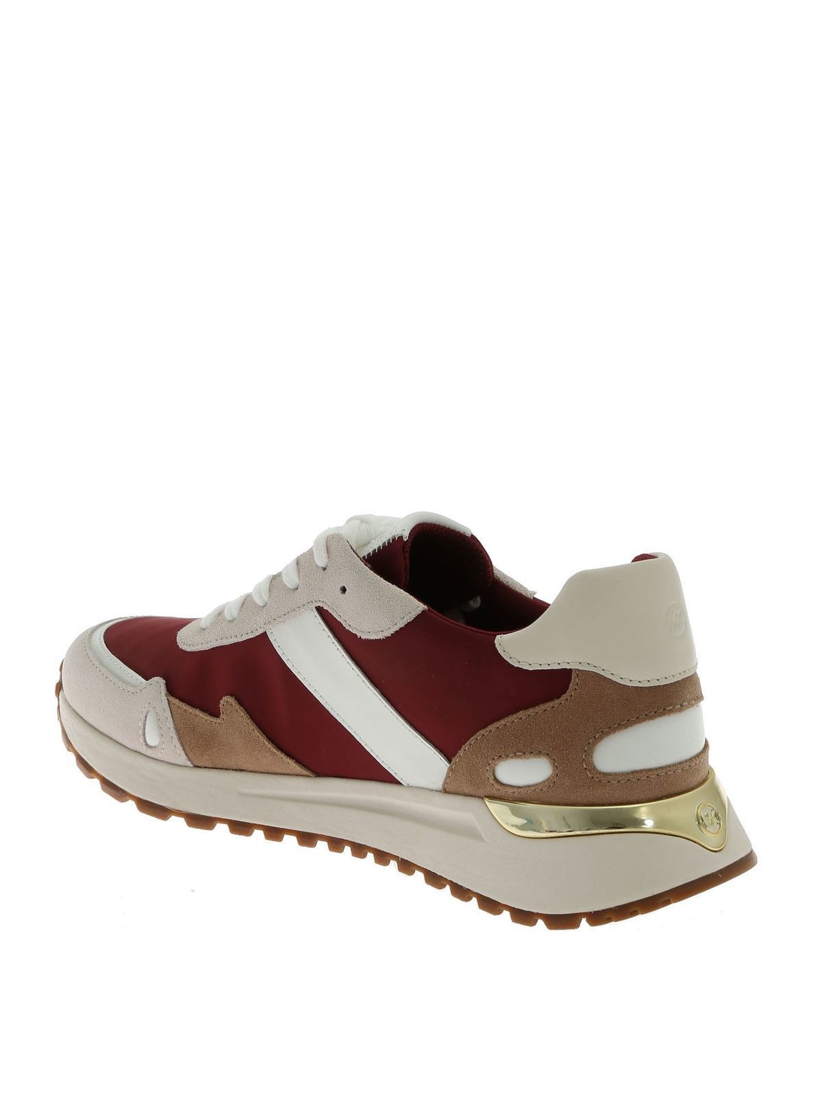Loose difference Stereotype Trainers Michael Kors - Monroe Trainer sneakers in burgundy and ecrù -  43F9MOFS7DBRANDY